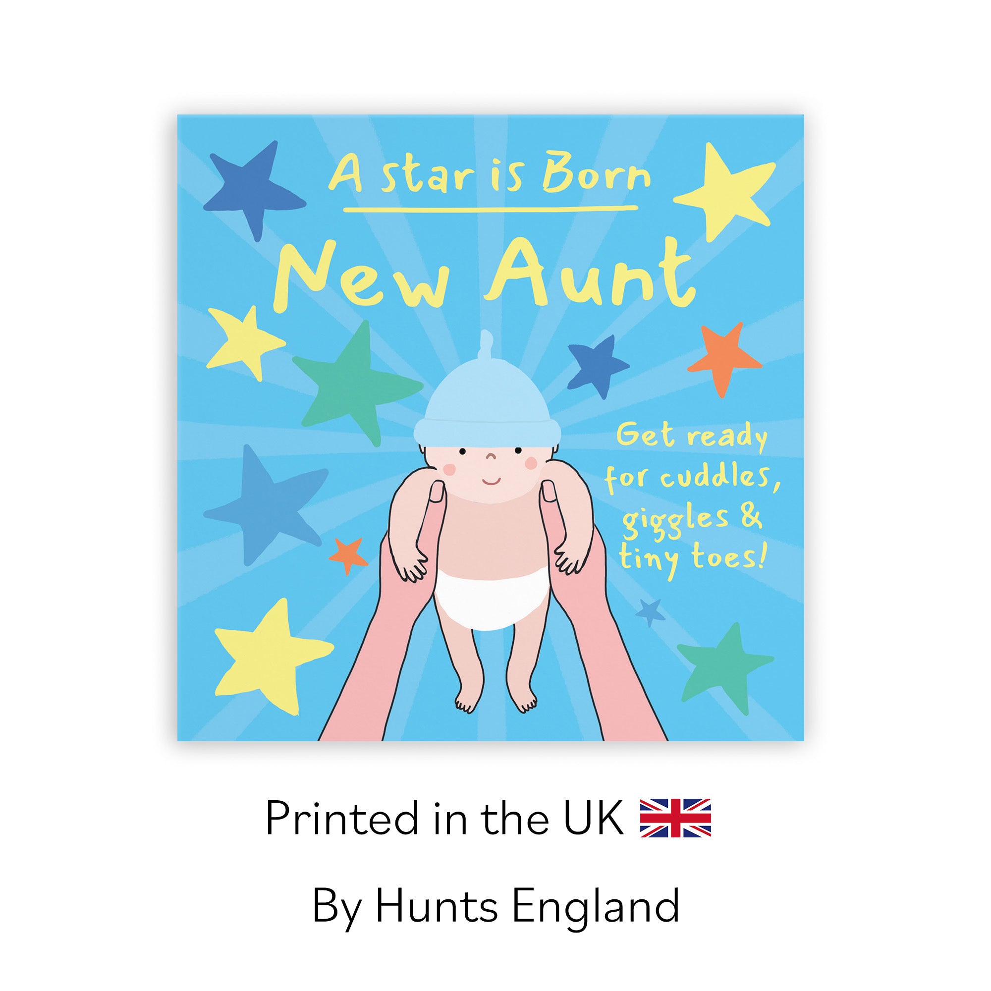 New Aunt New Baby Boy Congratulations Card Bundle Of Joy Laugh Out Loud - Default Title (GK00686)