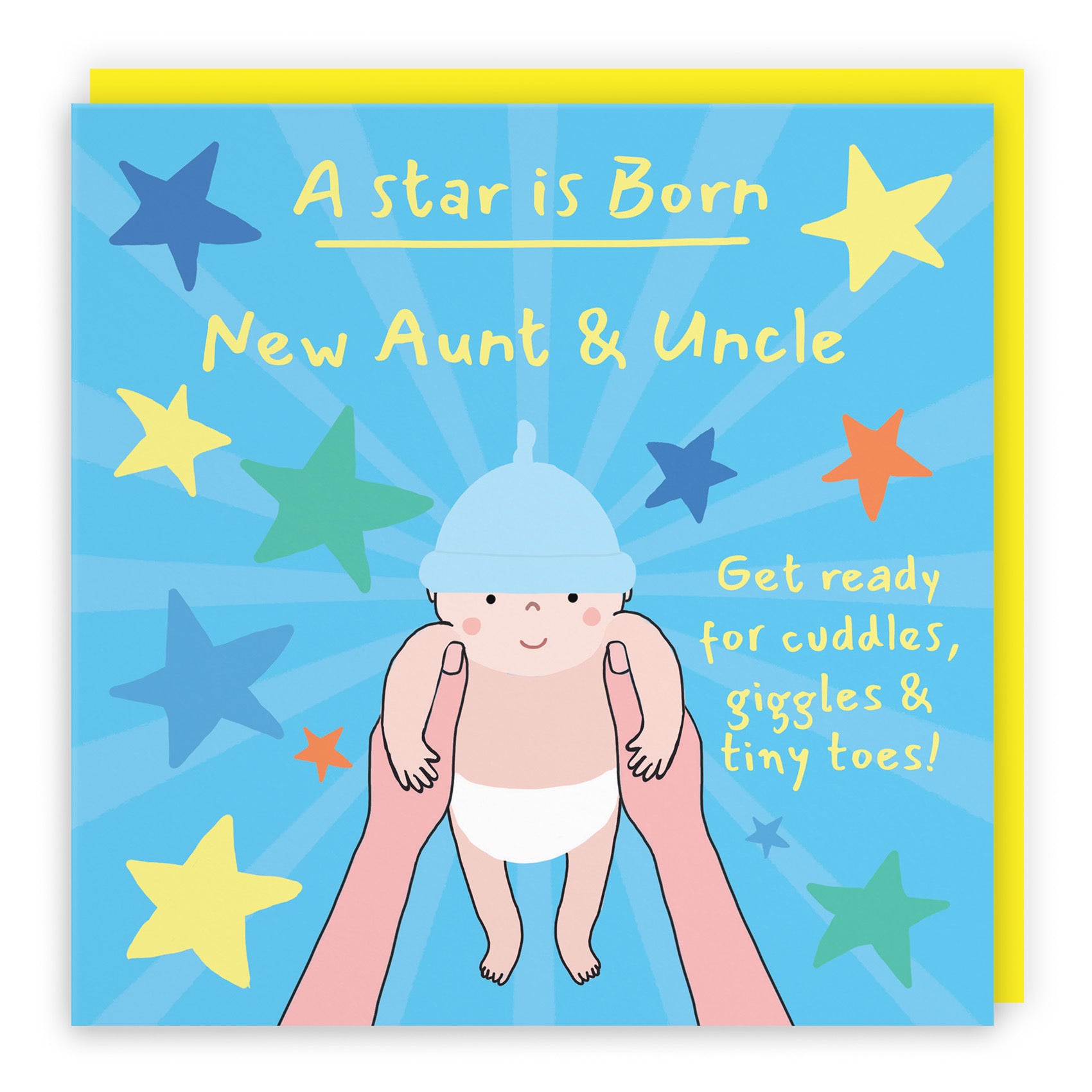 New Aunt And Uncle New Baby Boy Congratulations Card Bundle Of Joy Laugh Out Loud - Default Title (GK00688)