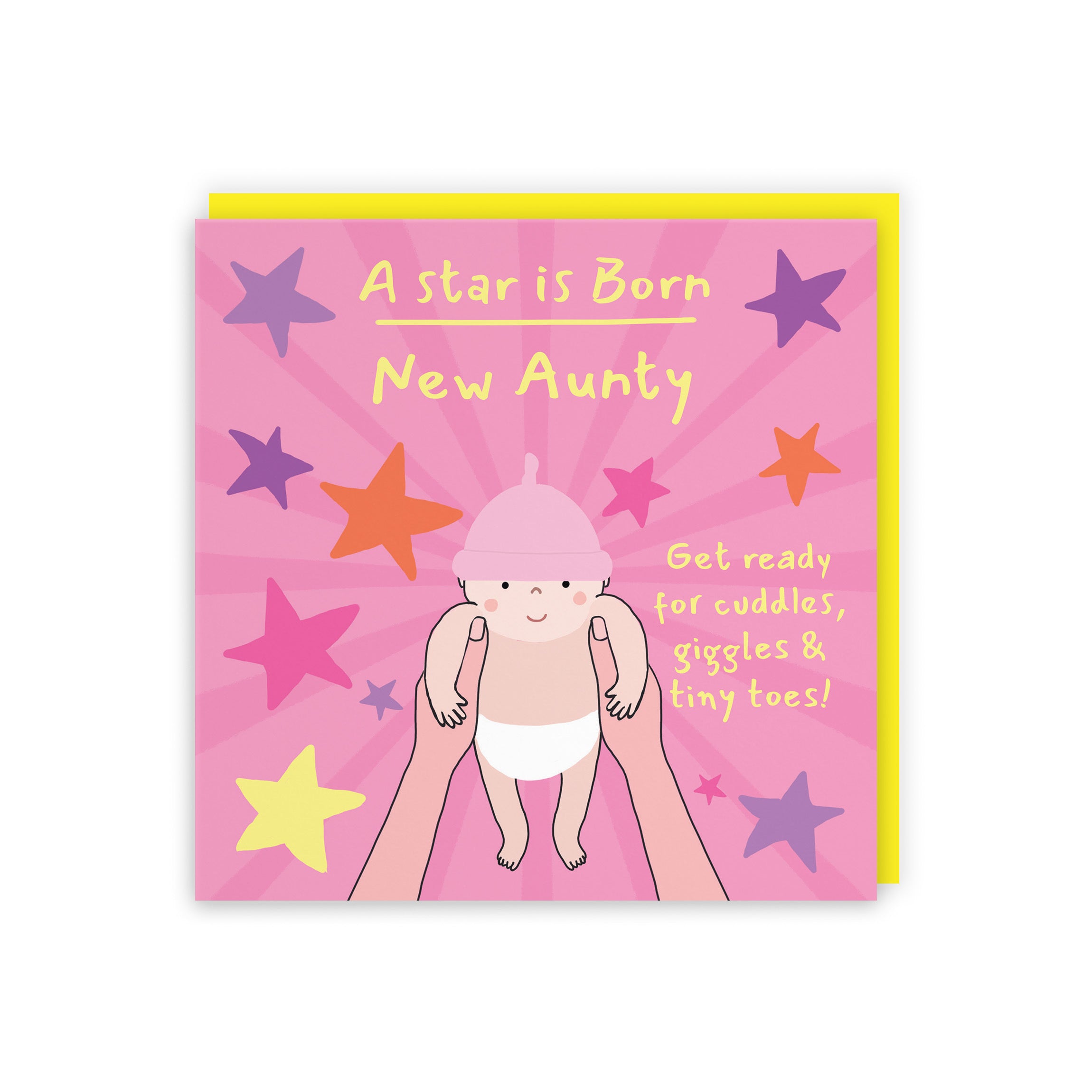 New Aunty New Baby Girl Congratulations Card Bundle Of Joy Laugh Out Loud - Default Title (GK00695)