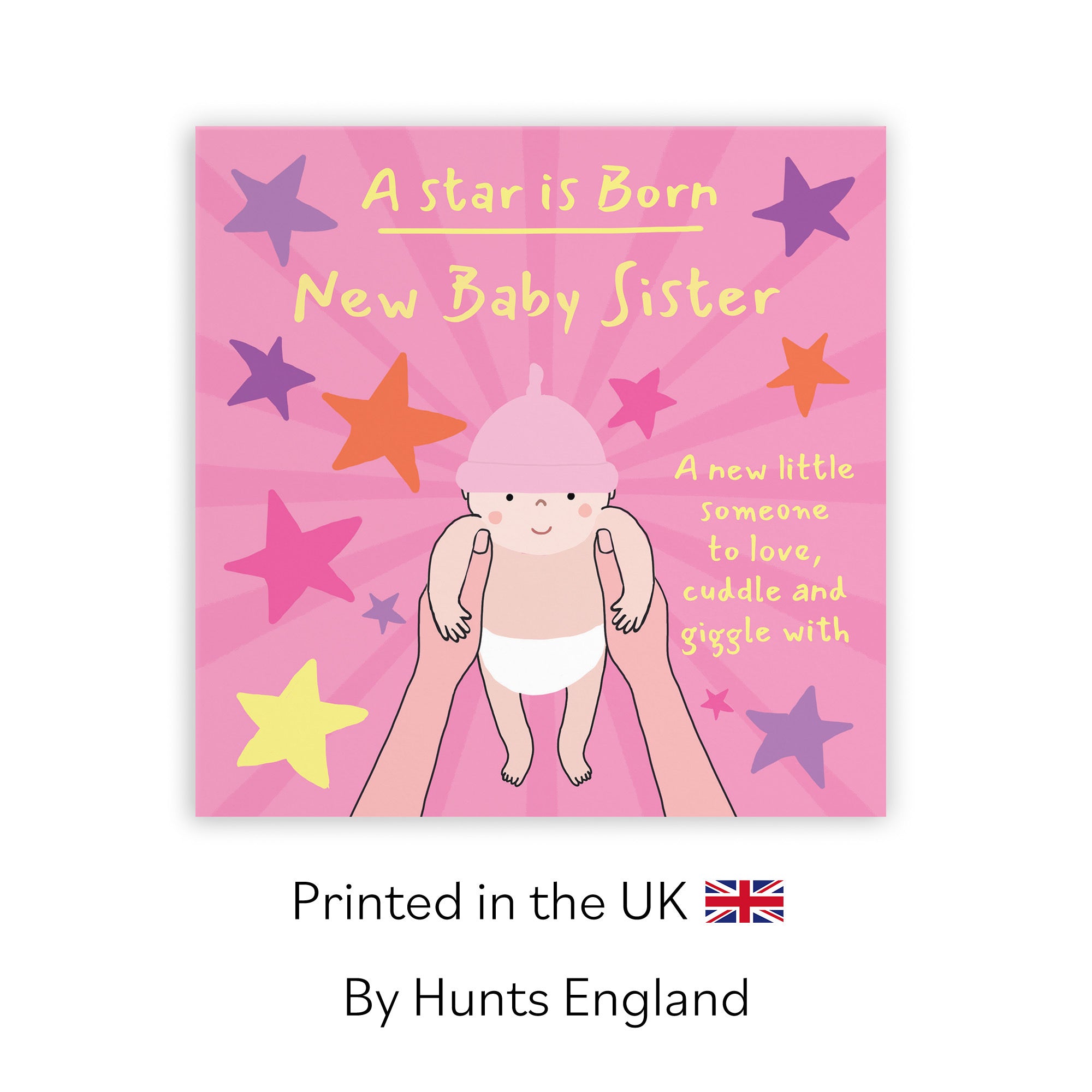 New Baby Sister New Baby Girl Congratulations Card Bundle Of Joy Laugh Out Loud - Default Title (GK00697)