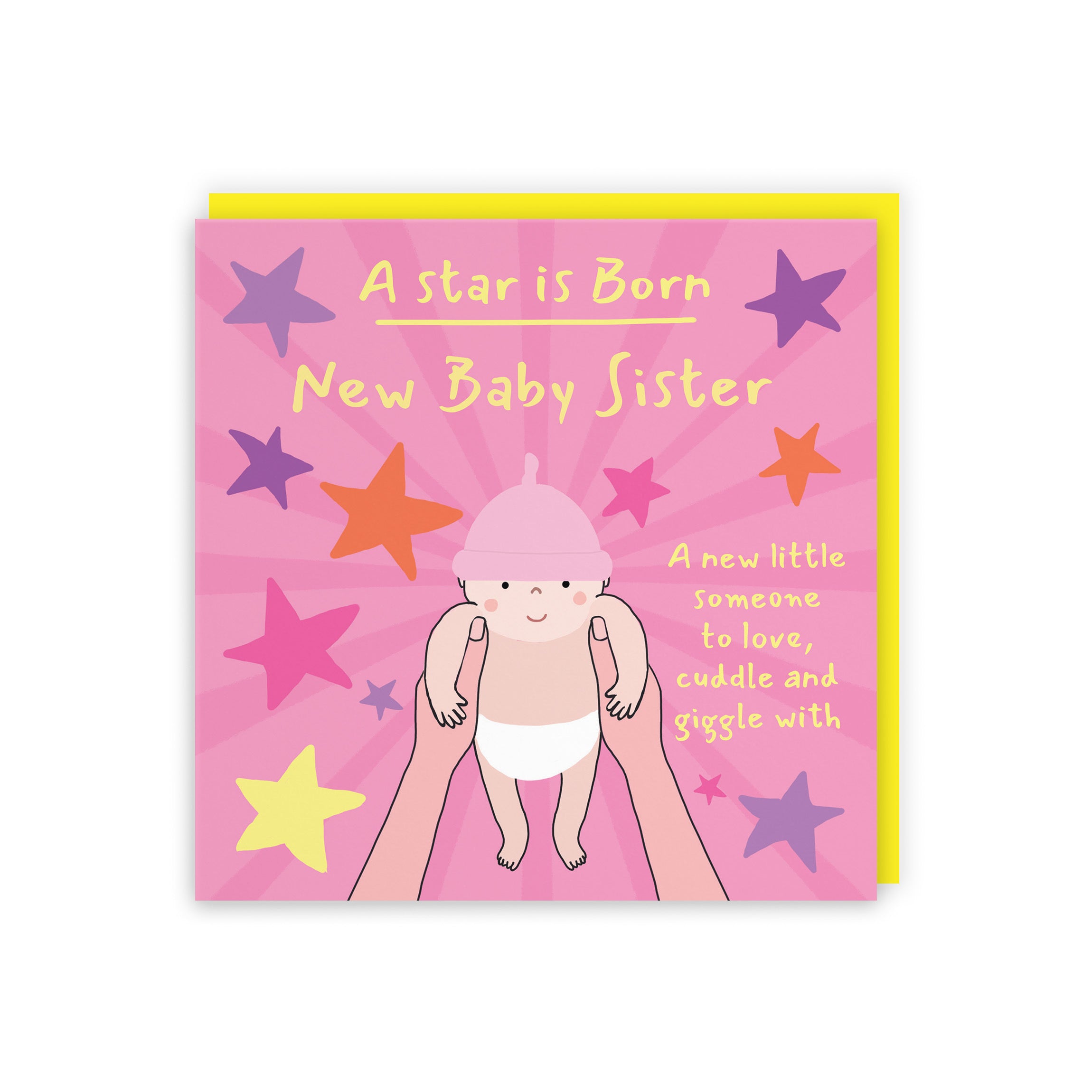 New Baby Sister New Baby Girl Congratulations Card Bundle Of Joy Laugh Out Loud - Default Title (GK00697)