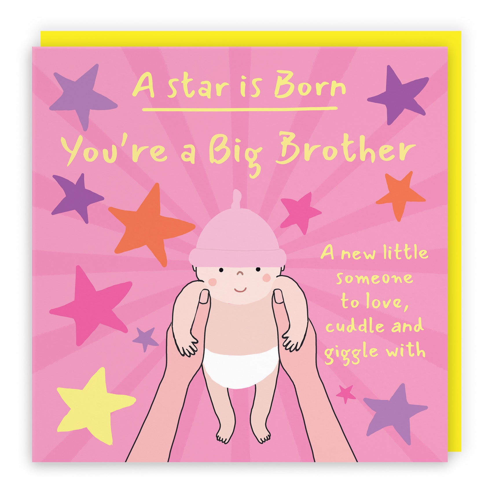New Big Brother New Baby Girl Congratulations Card Bundle Of Joy Laugh Out Loud - Default Title (GK00699)