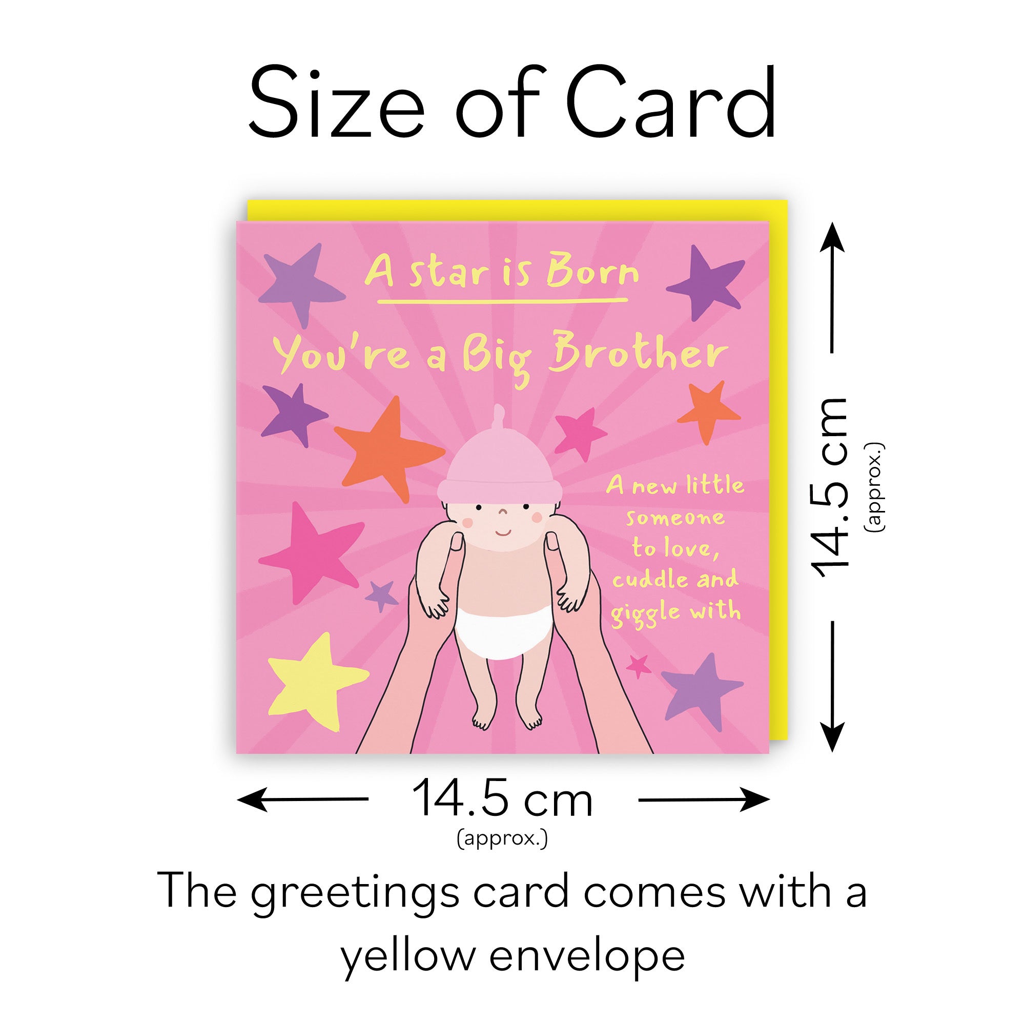 New Big Brother New Baby Girl Congratulations Card Bundle Of Joy Laugh Out Loud - Default Title (GK00699)