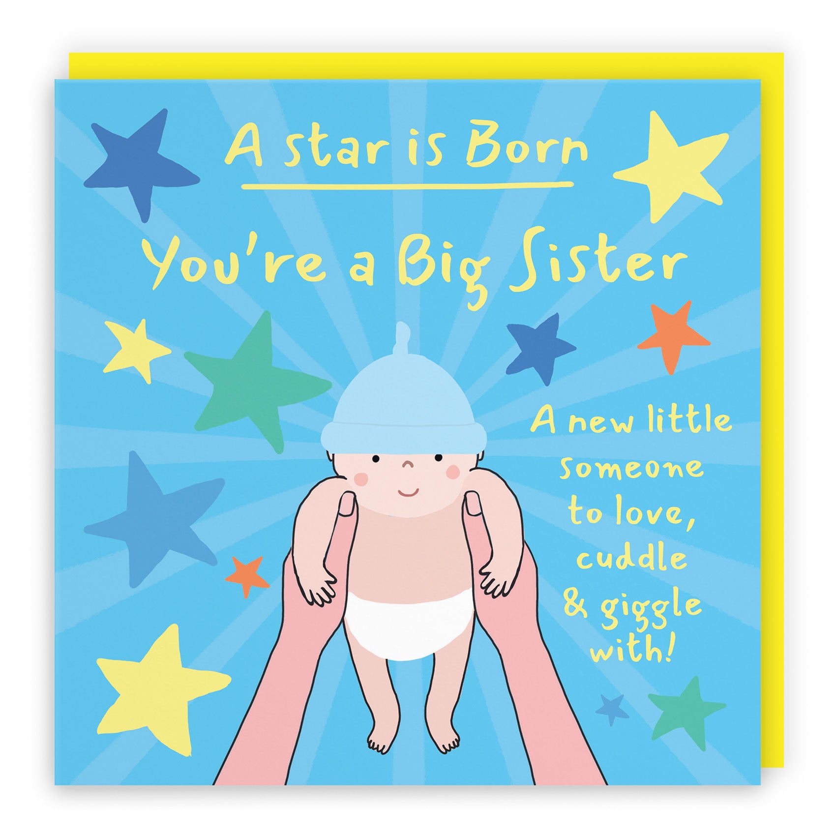 New Big Sister New Baby Boy Congratulations Card Bundle Of Joy Laugh Out Loud - Default Title (GK00700)