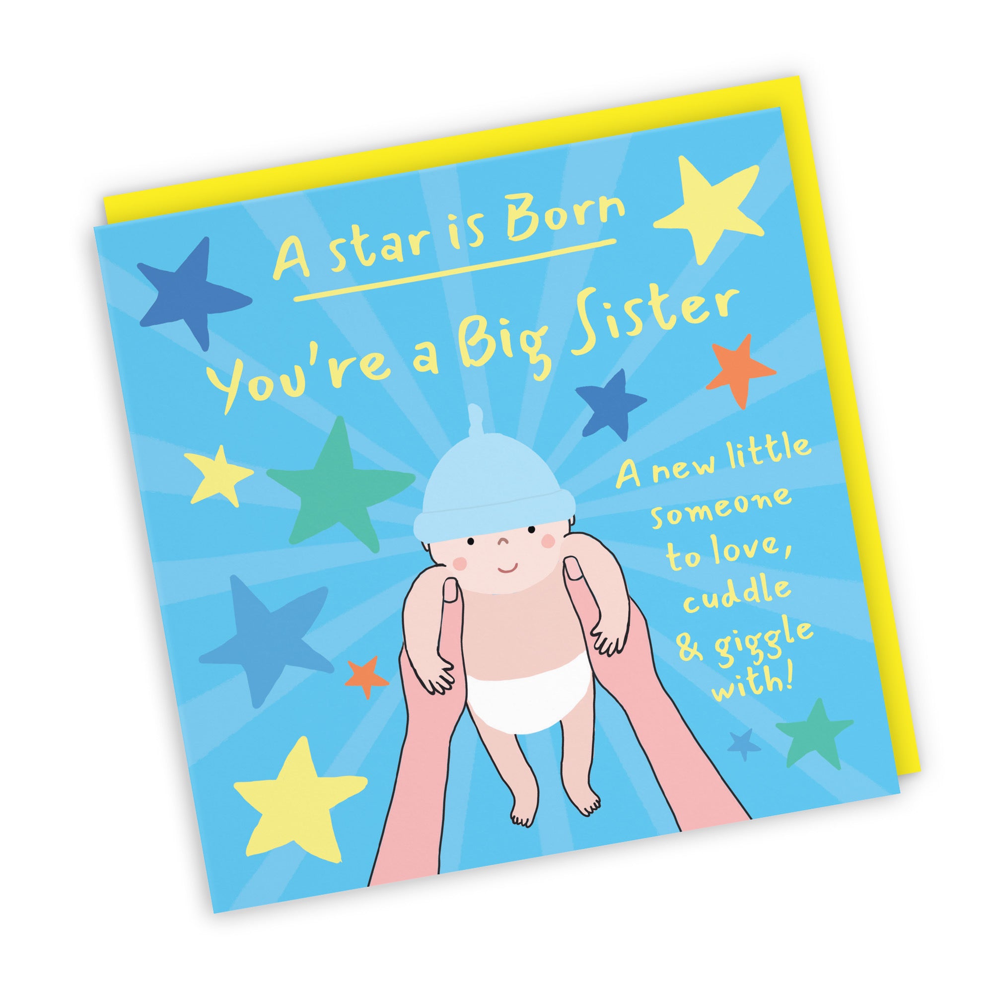 New Big Sister New Baby Boy Congratulations Card Bundle Of Joy Laugh Out Loud - Default Title (GK00700)