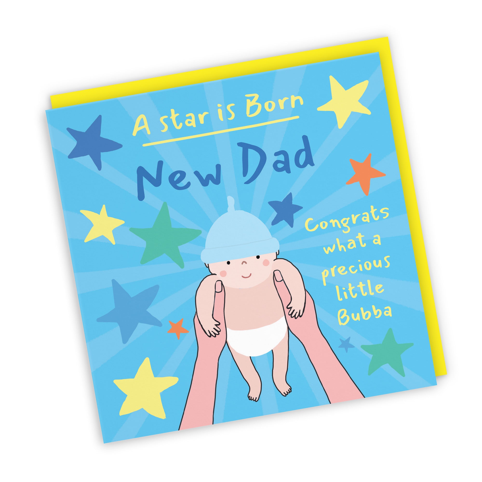 New Dad New Baby Boy Congratulations Card Bundle Of Joy Laugh Out Loud - Default Title (GK00702)