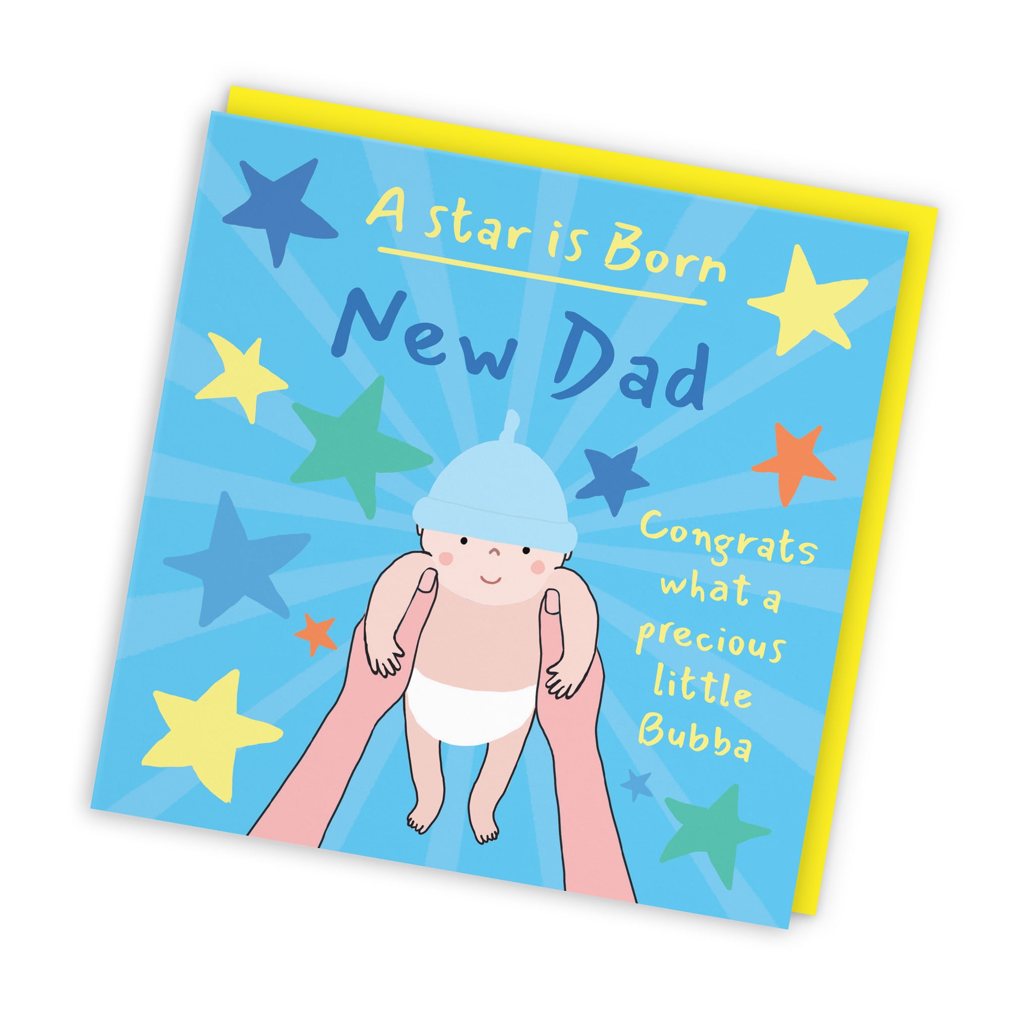 New Dad New Baby Boy Congratulations Card Bundle Of Joy Laugh Out Loud - Default Title (GK00702)