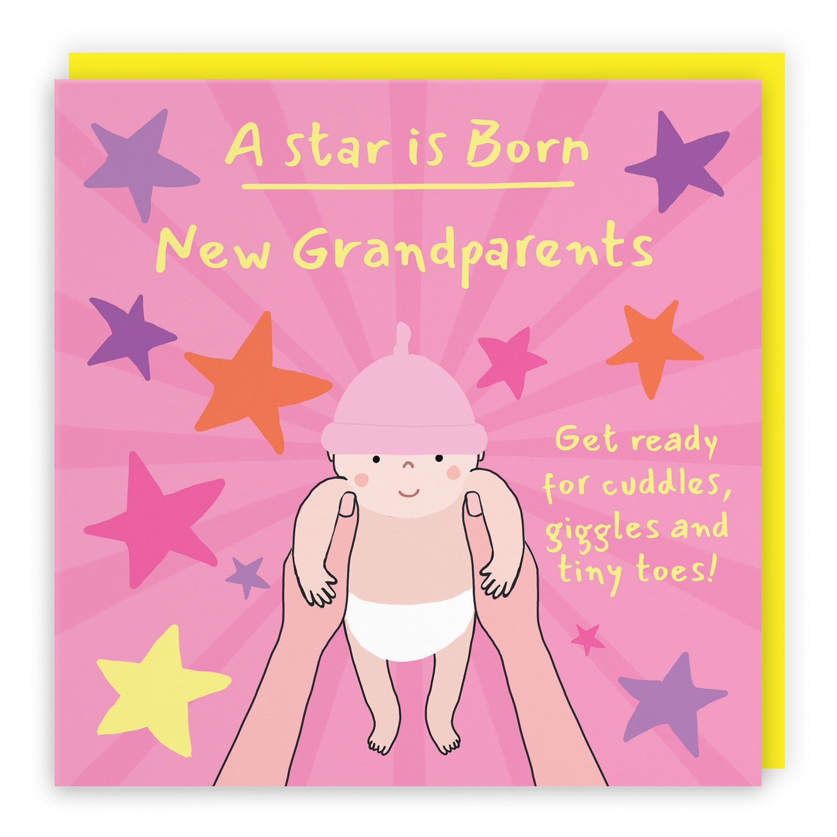 New Grandparents New Baby Girl Congratulations Card Bundle Of Joy Laugh Out Loud - Default Title (GK00720)