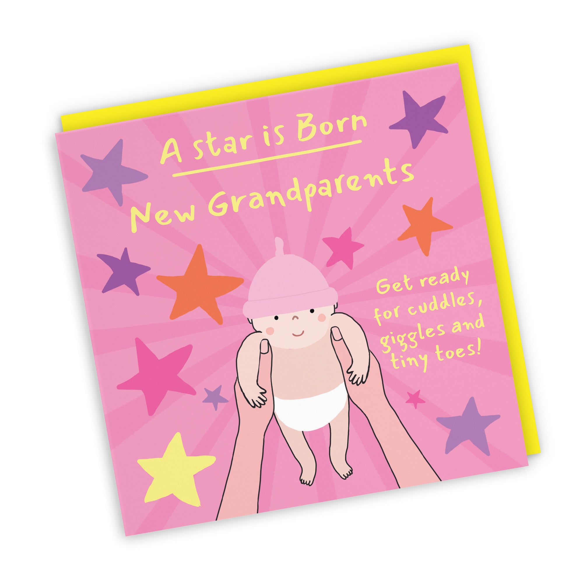 New Grandparents New Baby Girl Congratulations Card Bundle Of Joy Laugh Out Loud - Default Title (GK00720)