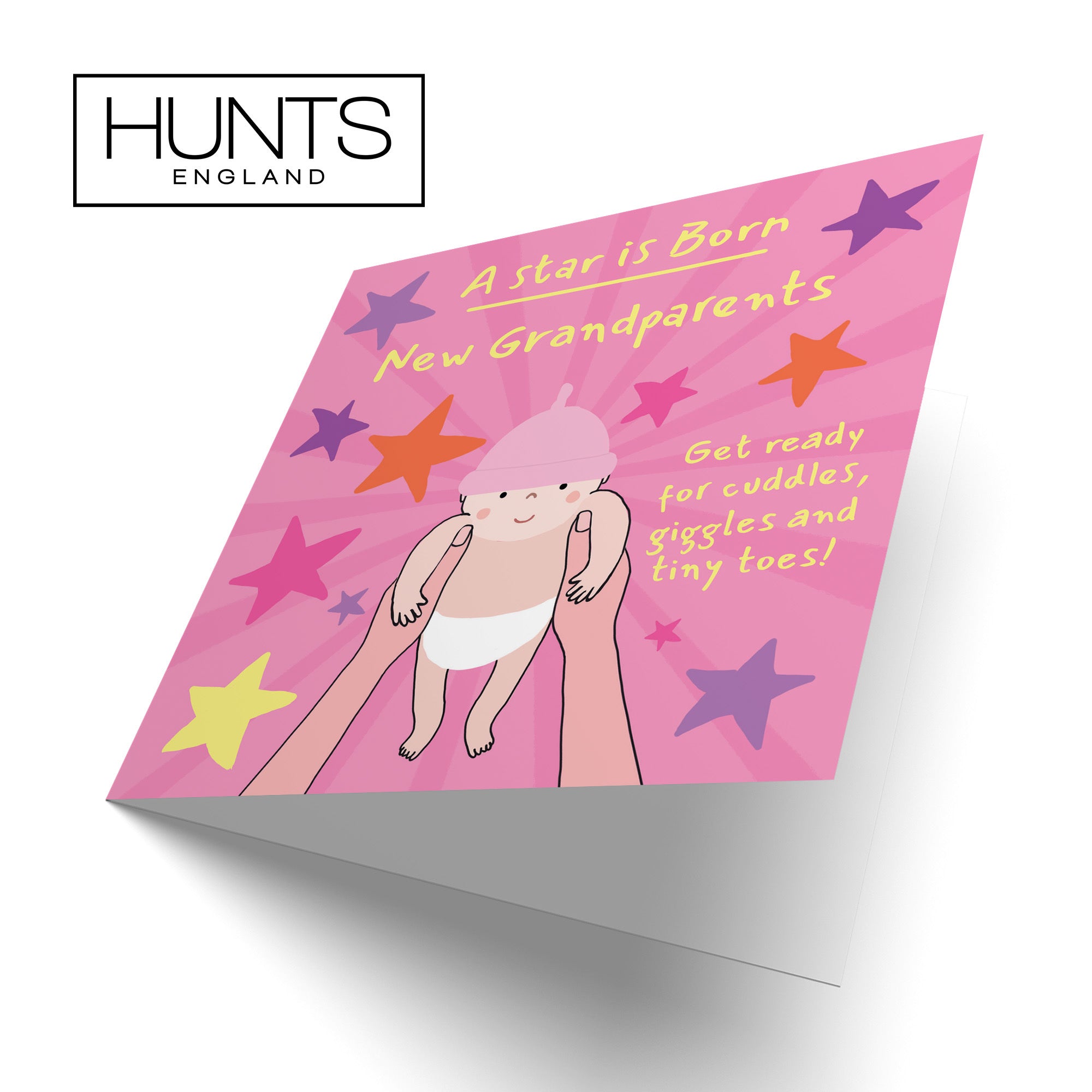 New Grandparents New Baby Girl Congratulations Card Bundle Of Joy Laugh Out Loud - Default Title (GK00720)
