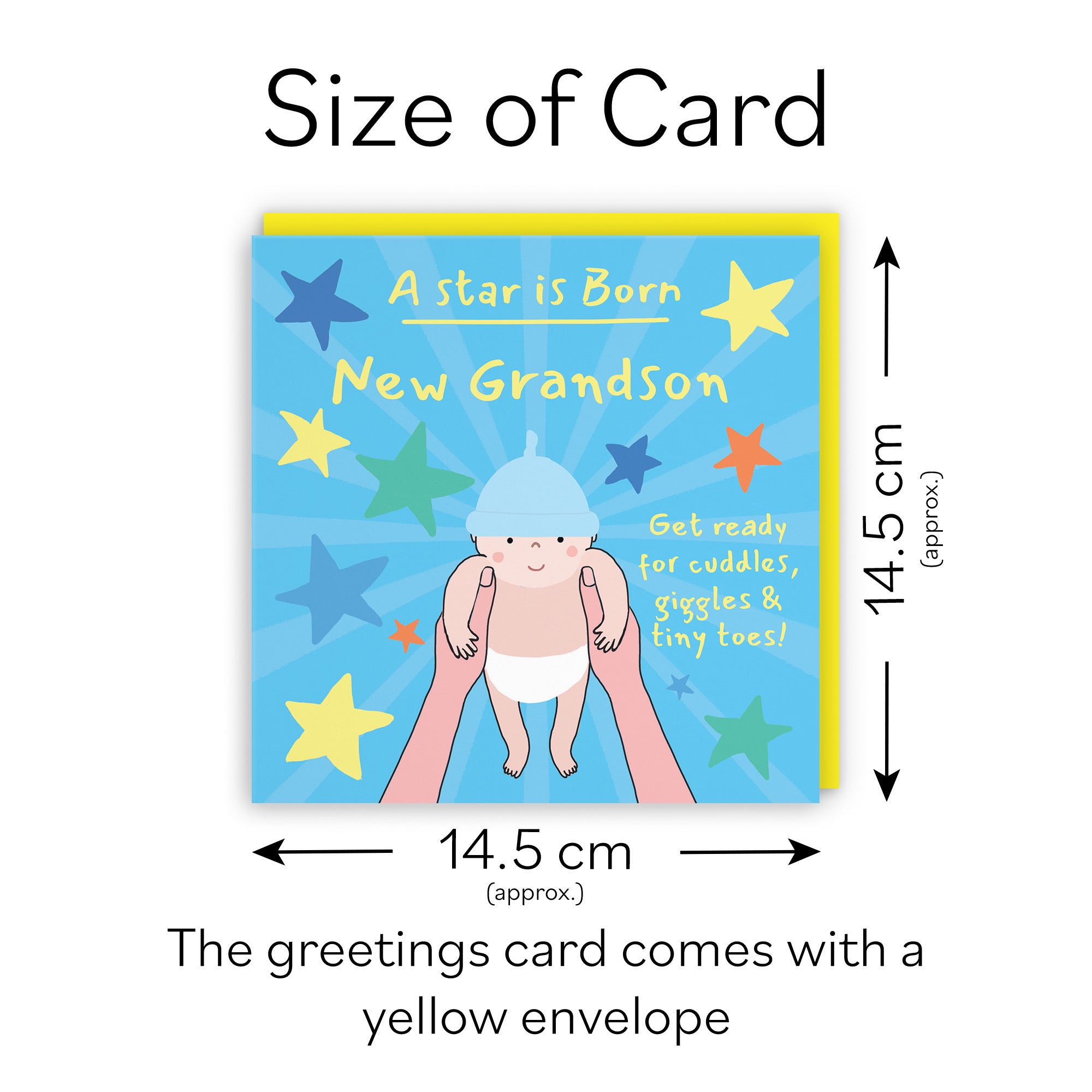 New Grandson New Baby Boy Congratulations Card Bundle Of Joy Laugh Out Loud - Default Title (GK00721)