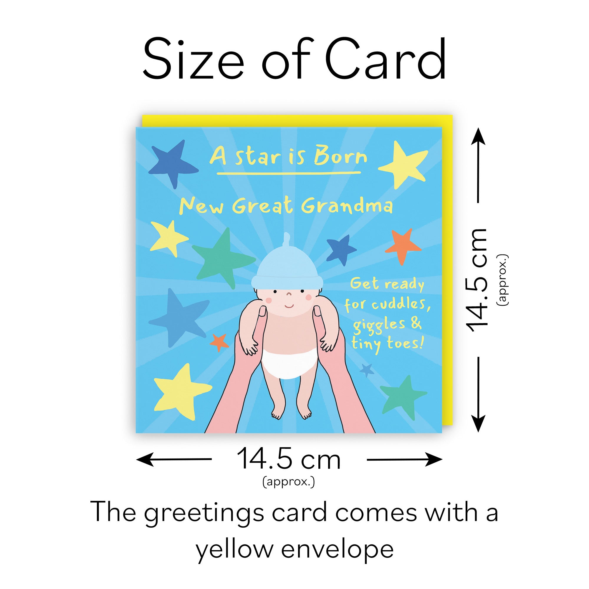 New Great Grandma New Baby Boy Congratulations Card Bundle Of Joy Laugh Out Loud - Default Title (GK00726)