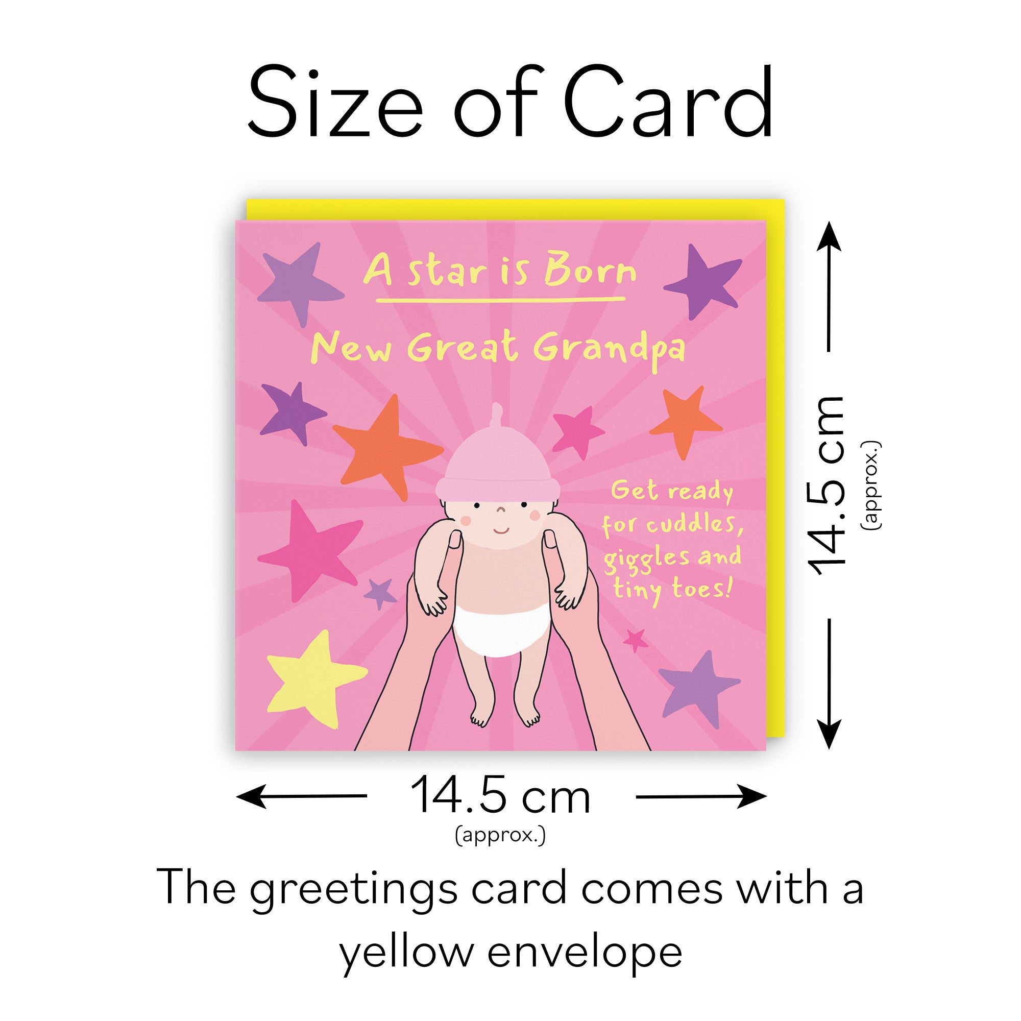 New Great Grandpa New Baby Girl Congratulations Card Bundle Of Joy Laugh Out Loud - Default Title (GK00729)