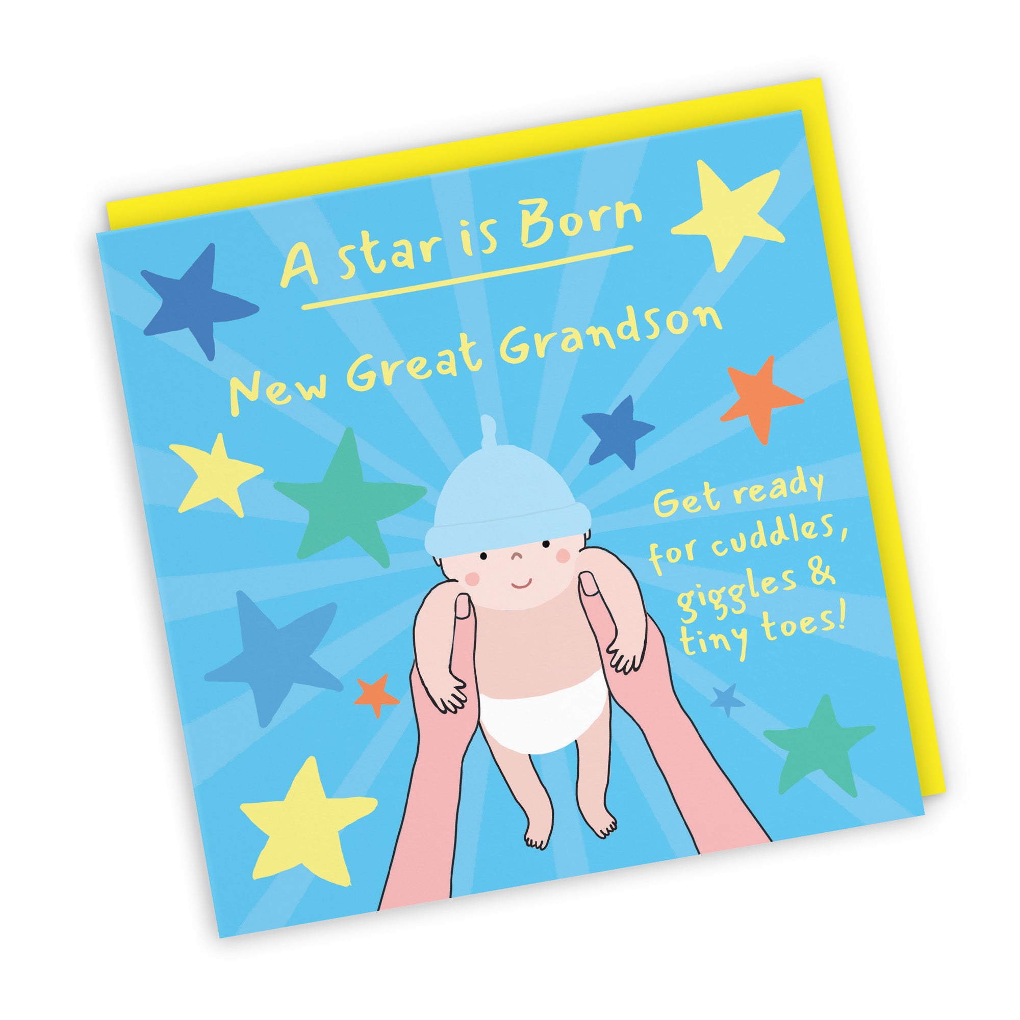 New Great Grandson New Baby Boy Congratulations Card Bundle Of Joy Laugh Out Loud - Default Title (GK00730)