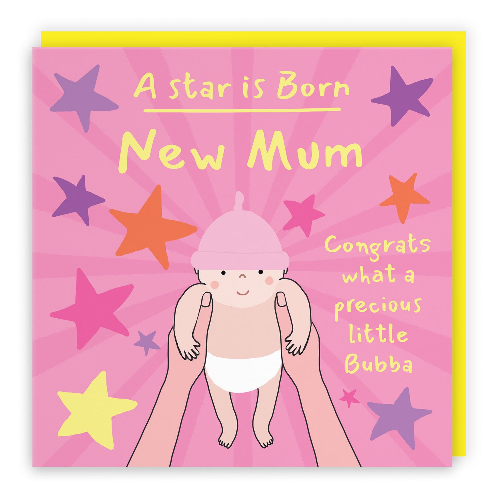 New Mum New Baby Girl Congratulations Card Bundle Of Joy Laugh Out Loud - Default Title (GK00732)