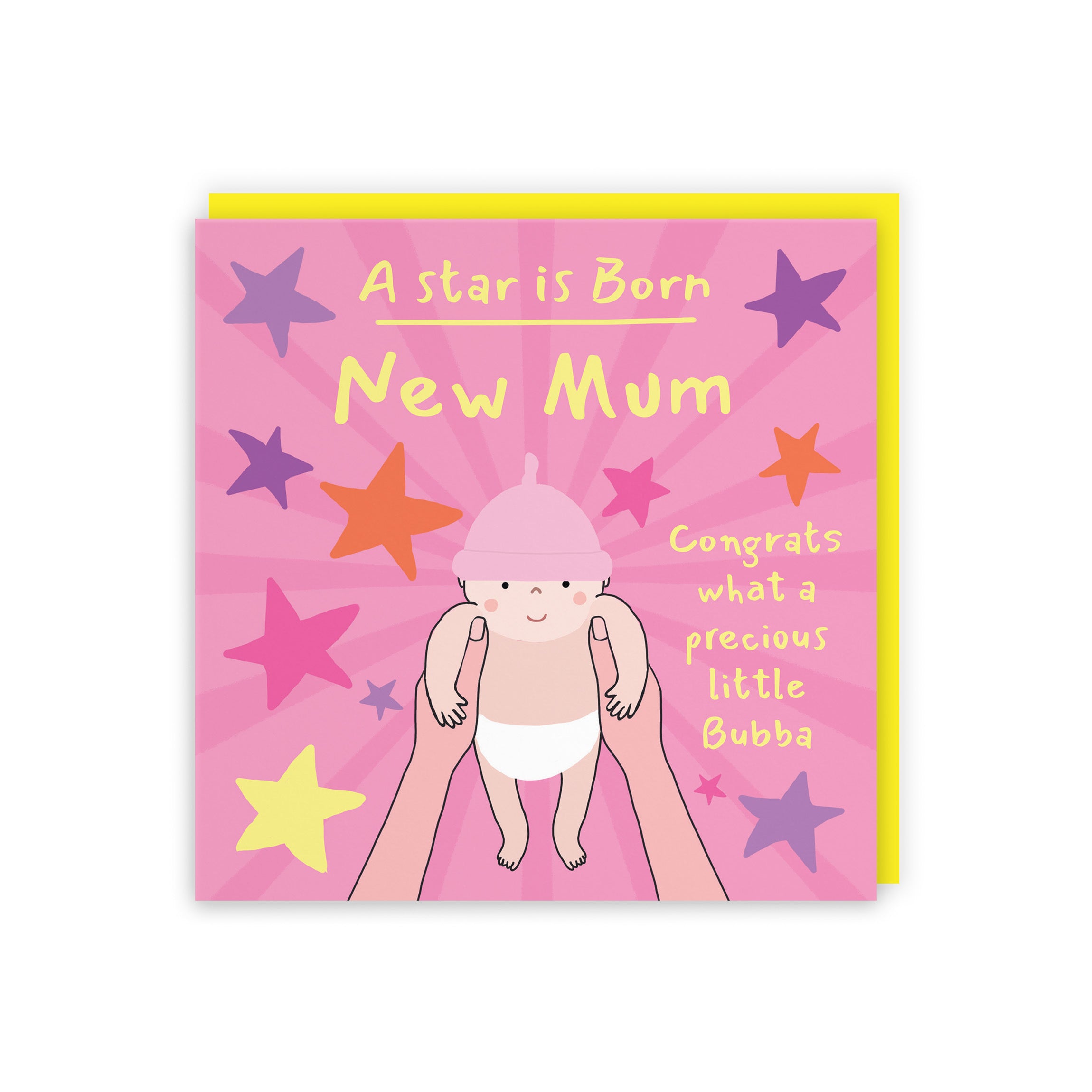 New Mum New Baby Girl Congratulations Card Bundle Of Joy Laugh Out Loud - Default Title (GK00732)