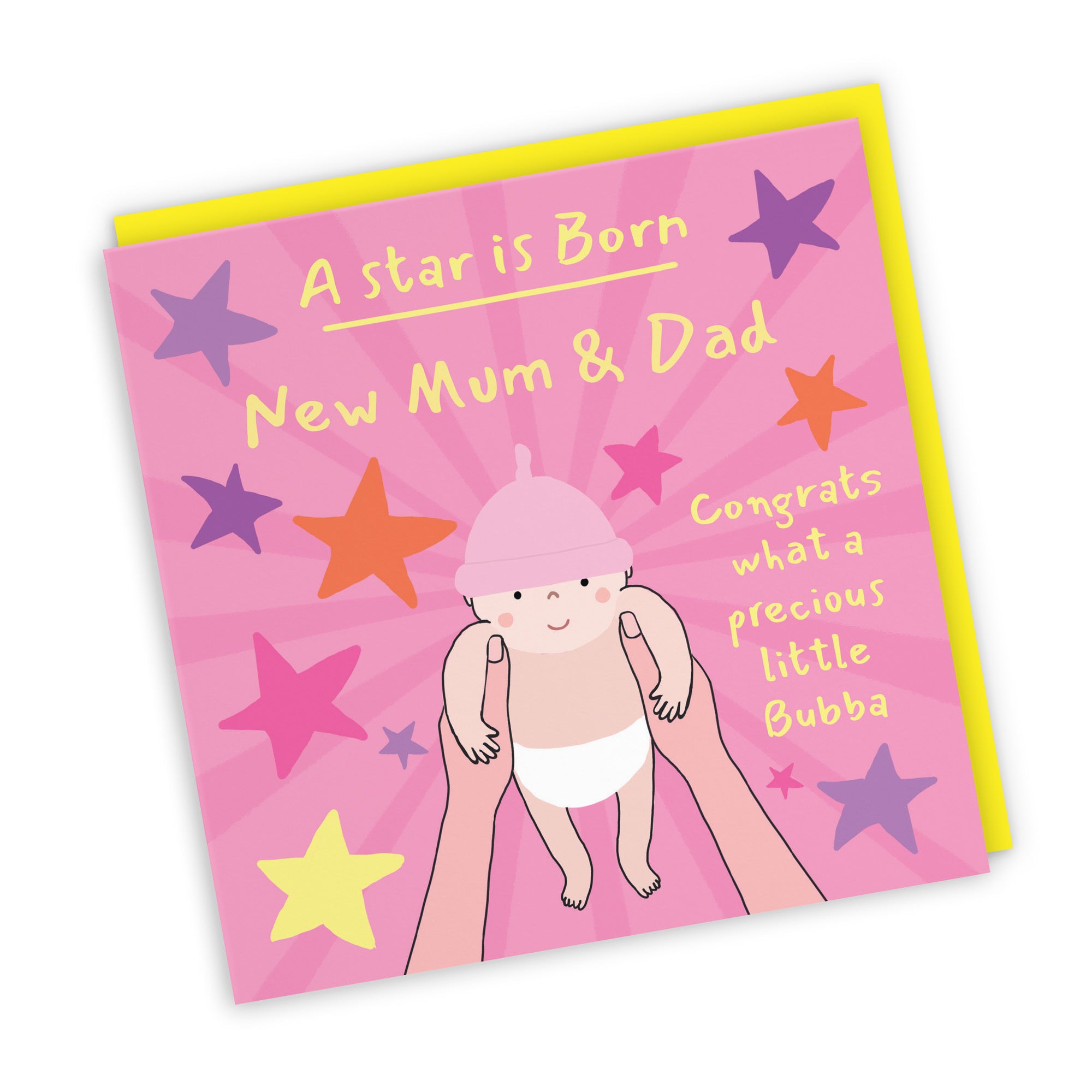 New Mum And Dad New Baby Girl Congratulations Card Bundle Of Joy Laugh Out Loud - Default Title (GK00734)