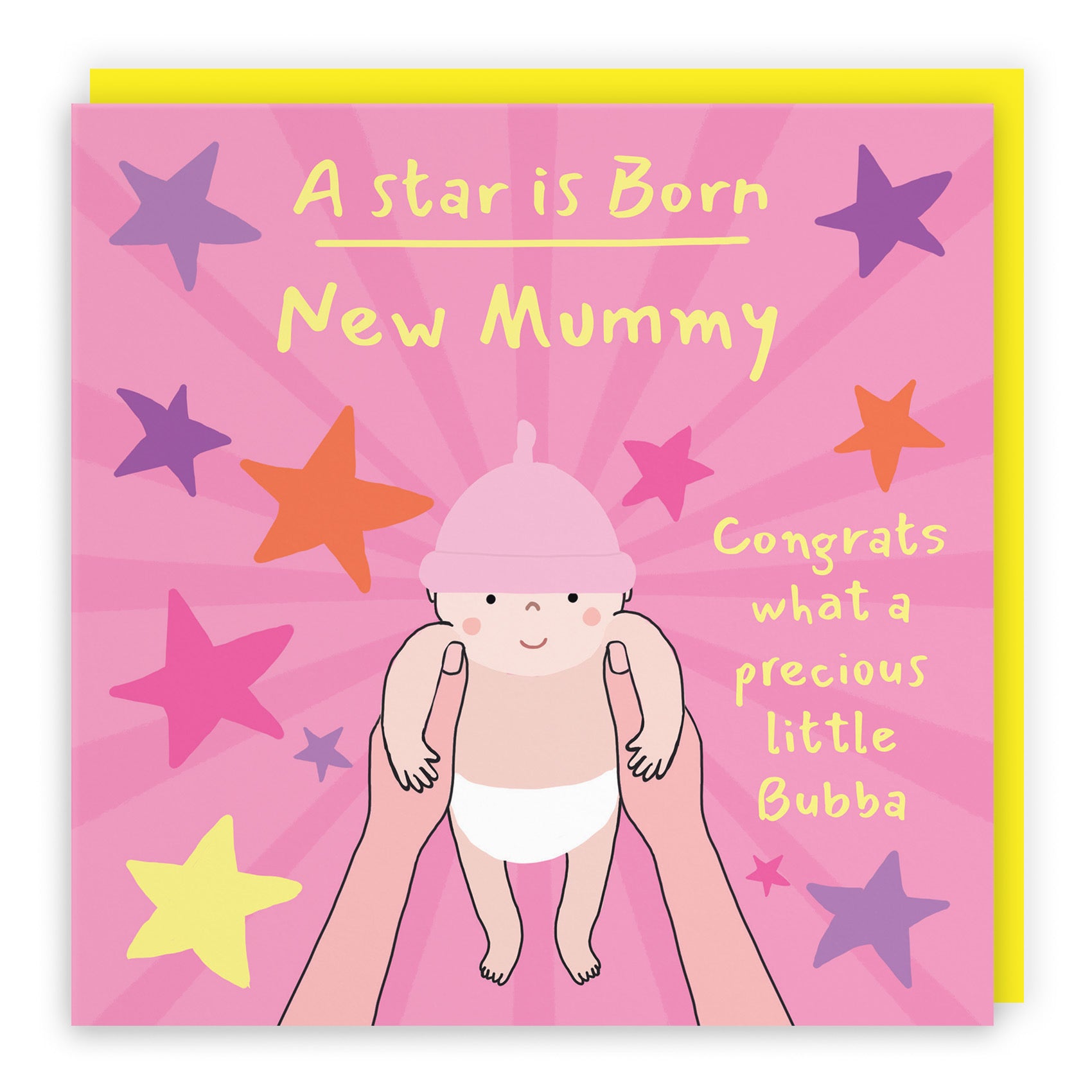New Mummy New Baby Girl Congratulations Card Bundle Of Joy Laugh Out Loud - Default Title (GK00736)