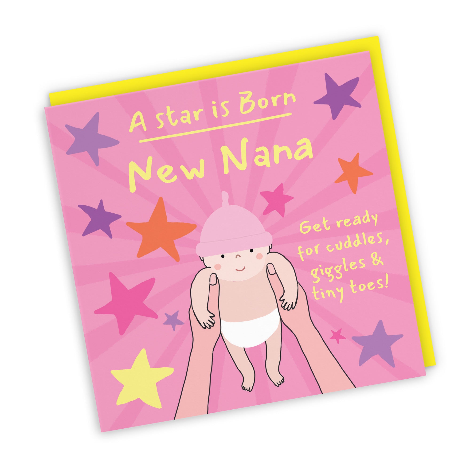 New Nana New Baby Girl Congratulations Card Bundle Of Joy Laugh Out Loud - Default Title (GK00740)
