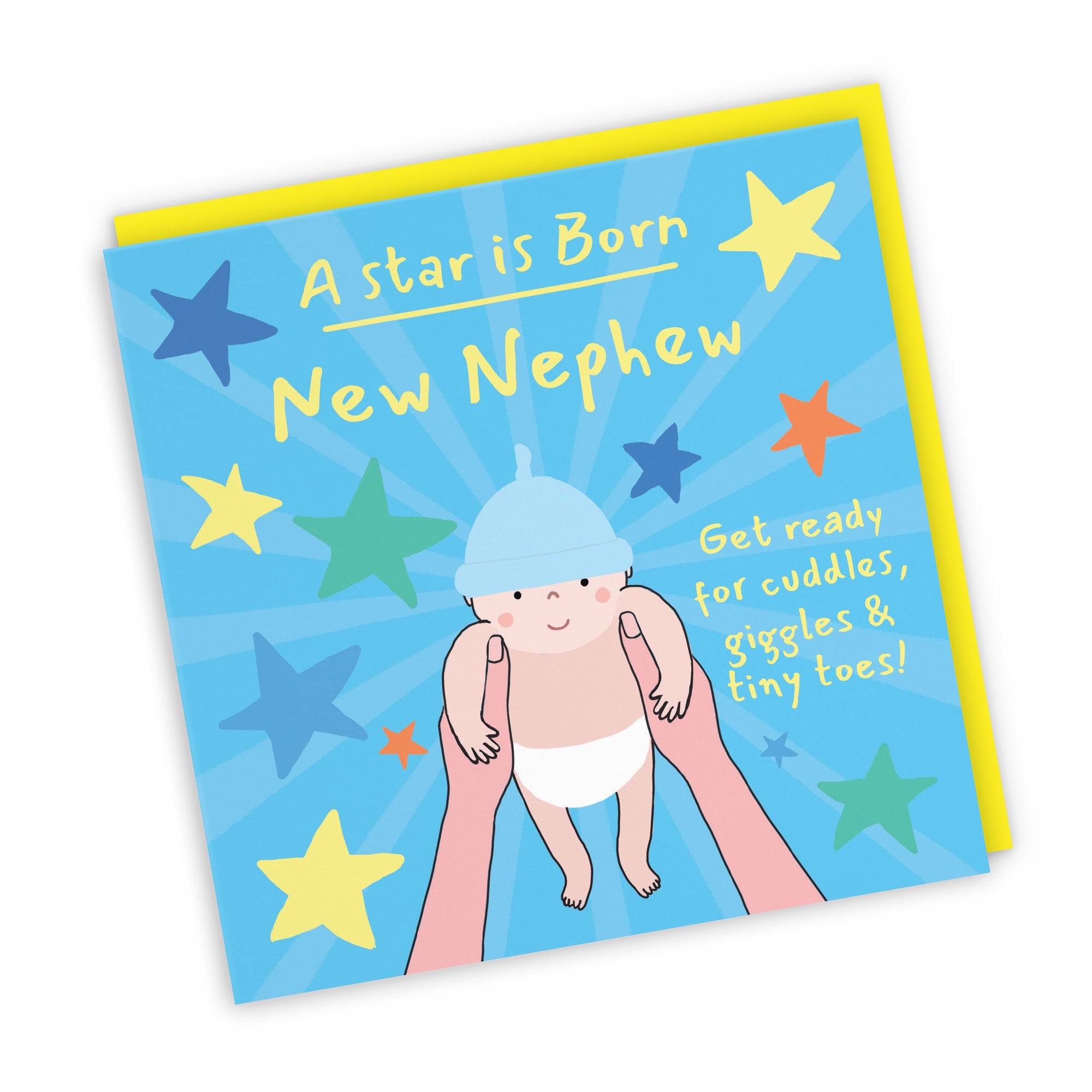 New Nephew New Baby Boy Congratulations Card Bundle Of Joy Laugh Out Loud - Default Title (GK00741)