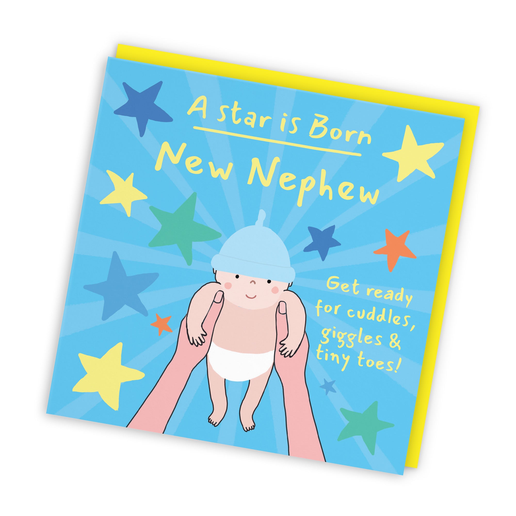New Nephew New Baby Boy Congratulations Card Bundle Of Joy Laugh Out Loud - Default Title (GK00741)