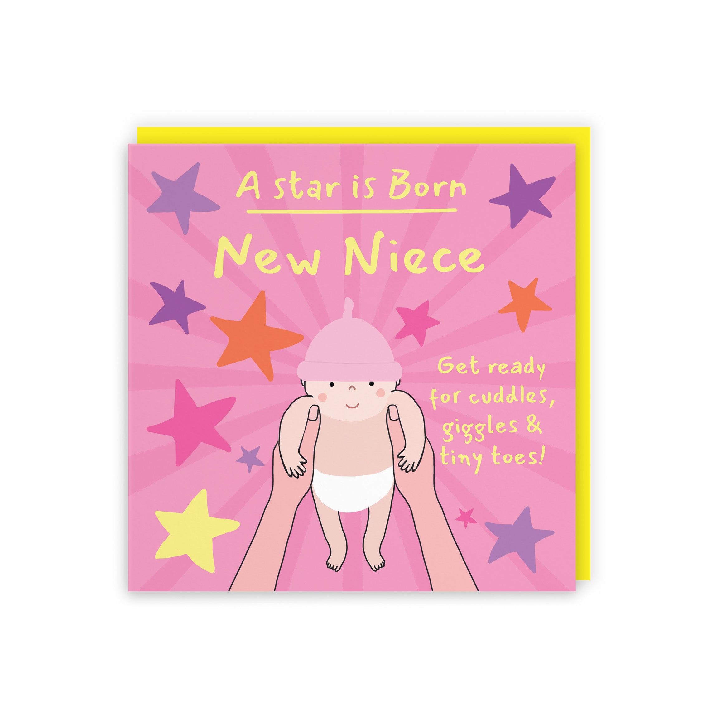 New Niece New Baby Girl Congratulations Card Bundle Of Joy Laugh Out Loud - Default Title (GK00742)