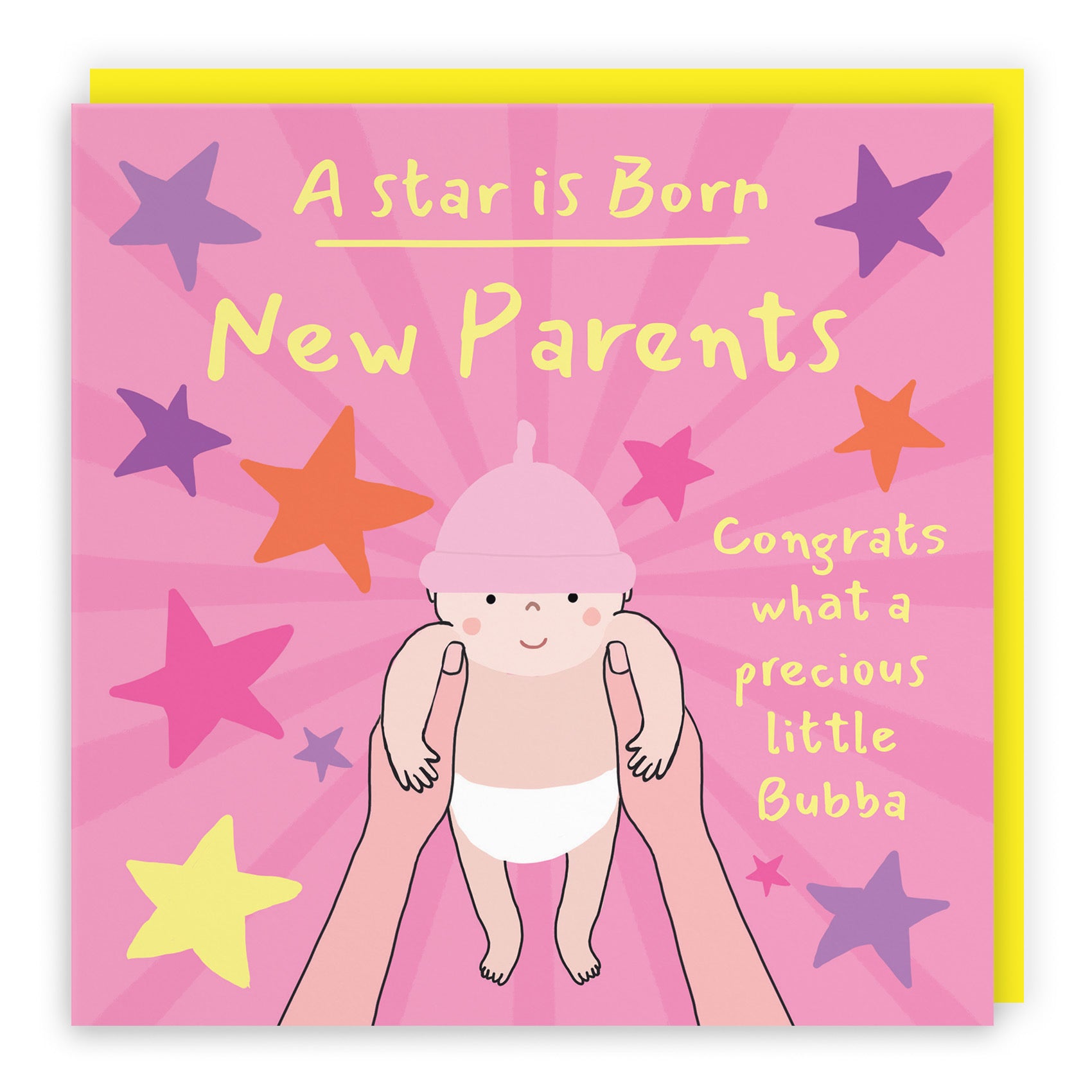 New Parents New Baby Girl Congratulations Card Bundle Of Joy Laugh Out Loud - Default Title (GK00744)