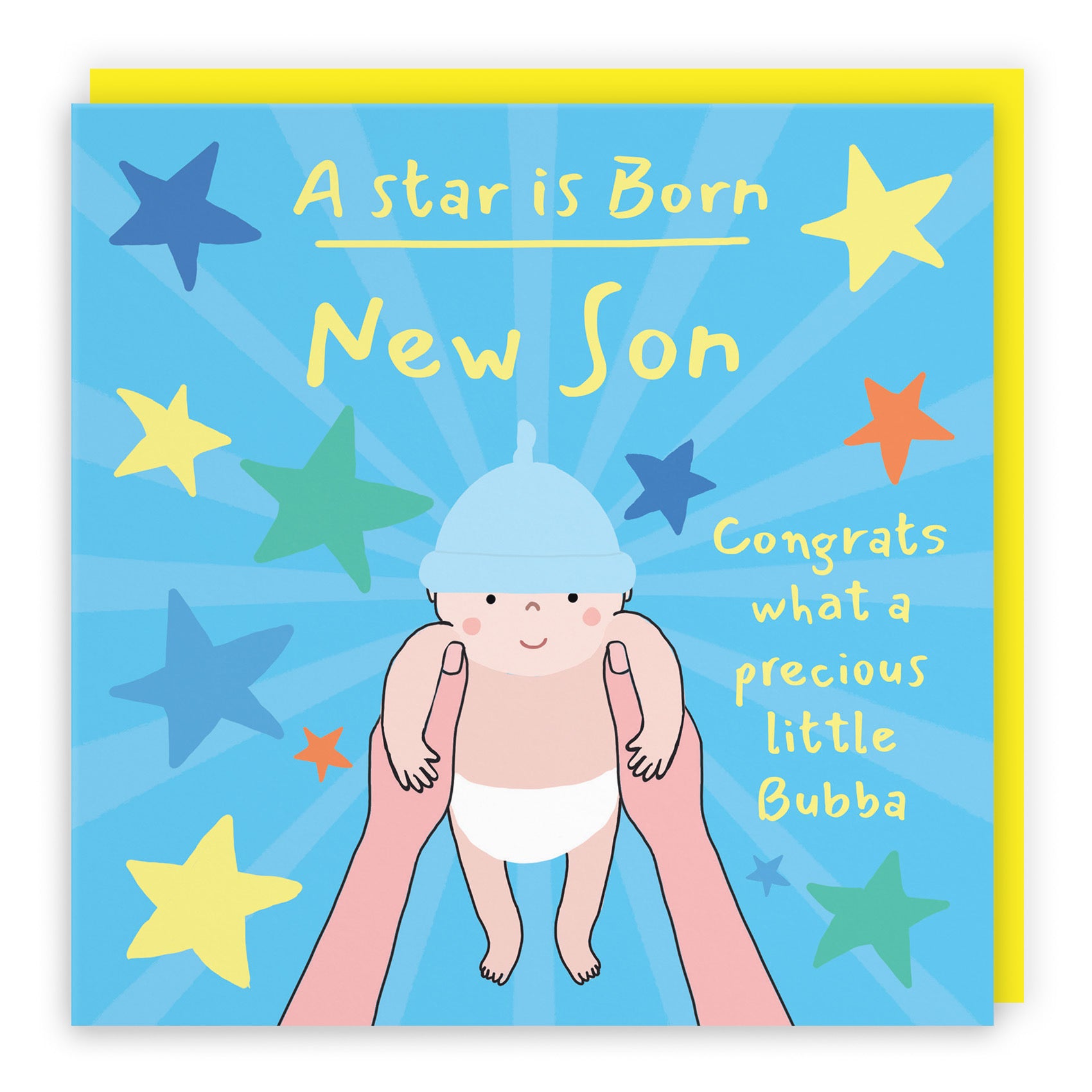 New Son New Baby Boy Congratulations Card Bundle Of Joy Laugh Out Loud - Default Title (GK00745)