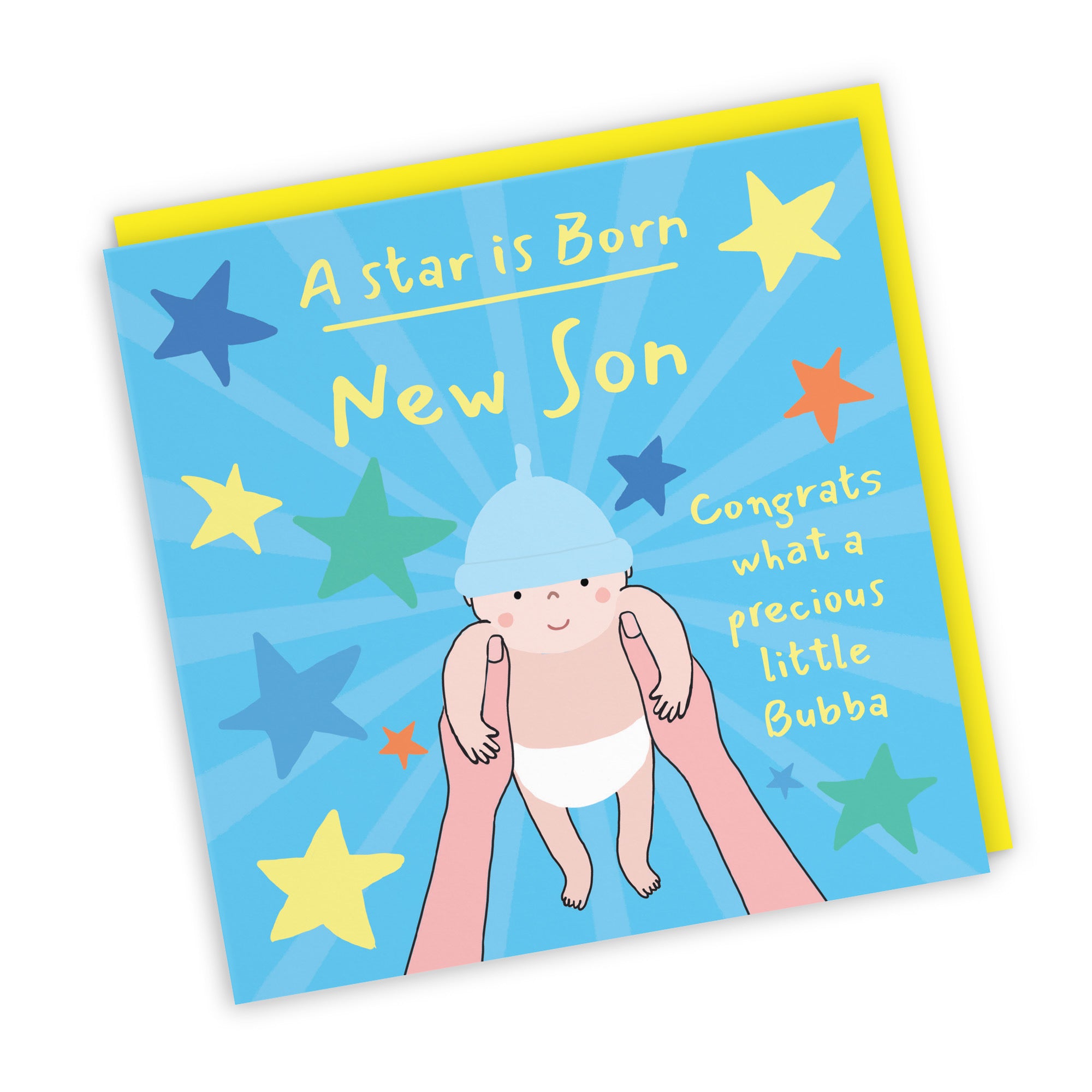 New Son New Baby Boy Congratulations Card Bundle Of Joy Laugh Out Loud - Default Title (GK00745)