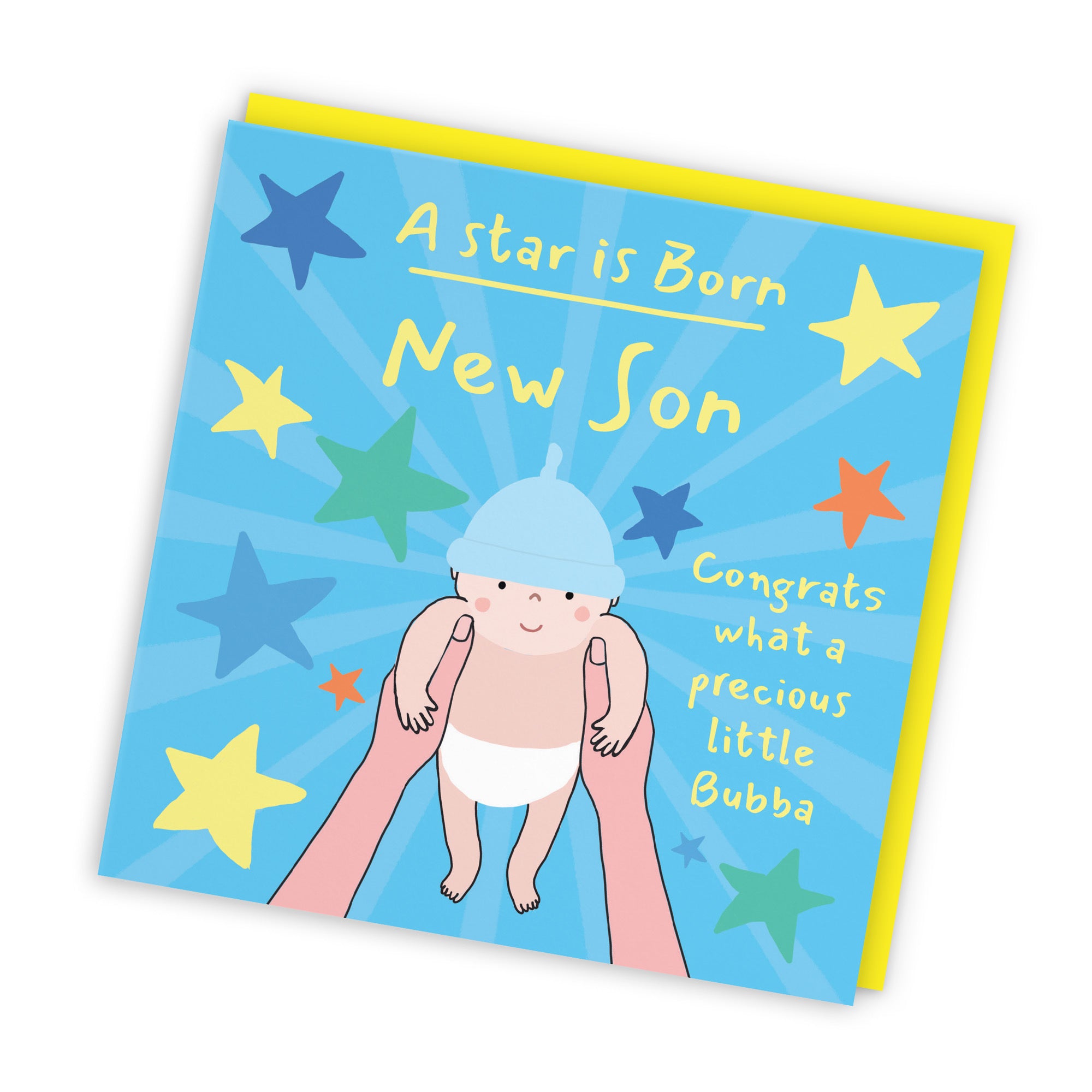 New Son New Baby Boy Congratulations Card Bundle Of Joy Laugh Out Loud - Default Title (GK00745)