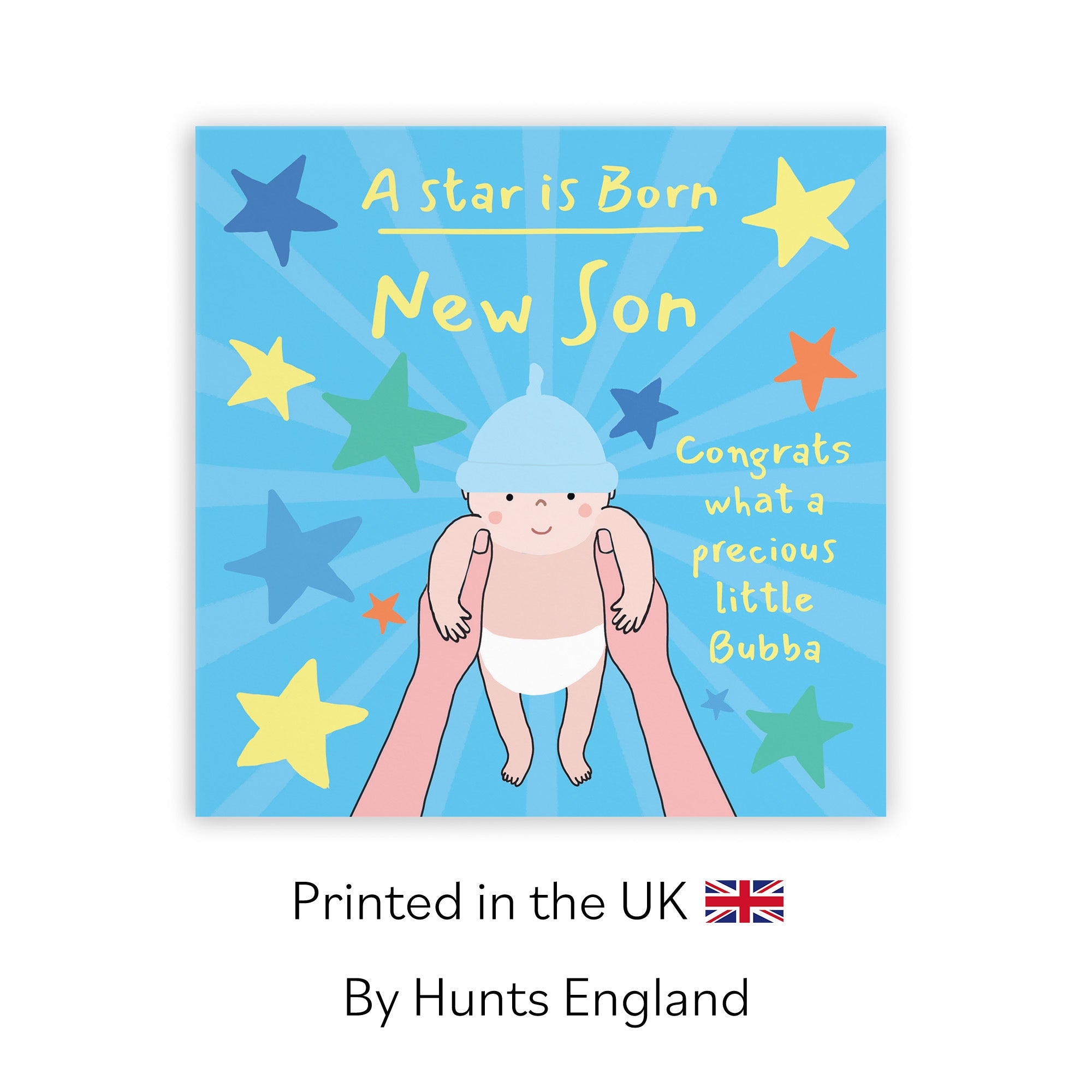 New Son New Baby Boy Congratulations Card Bundle Of Joy Laugh Out Loud - Default Title (GK00745)