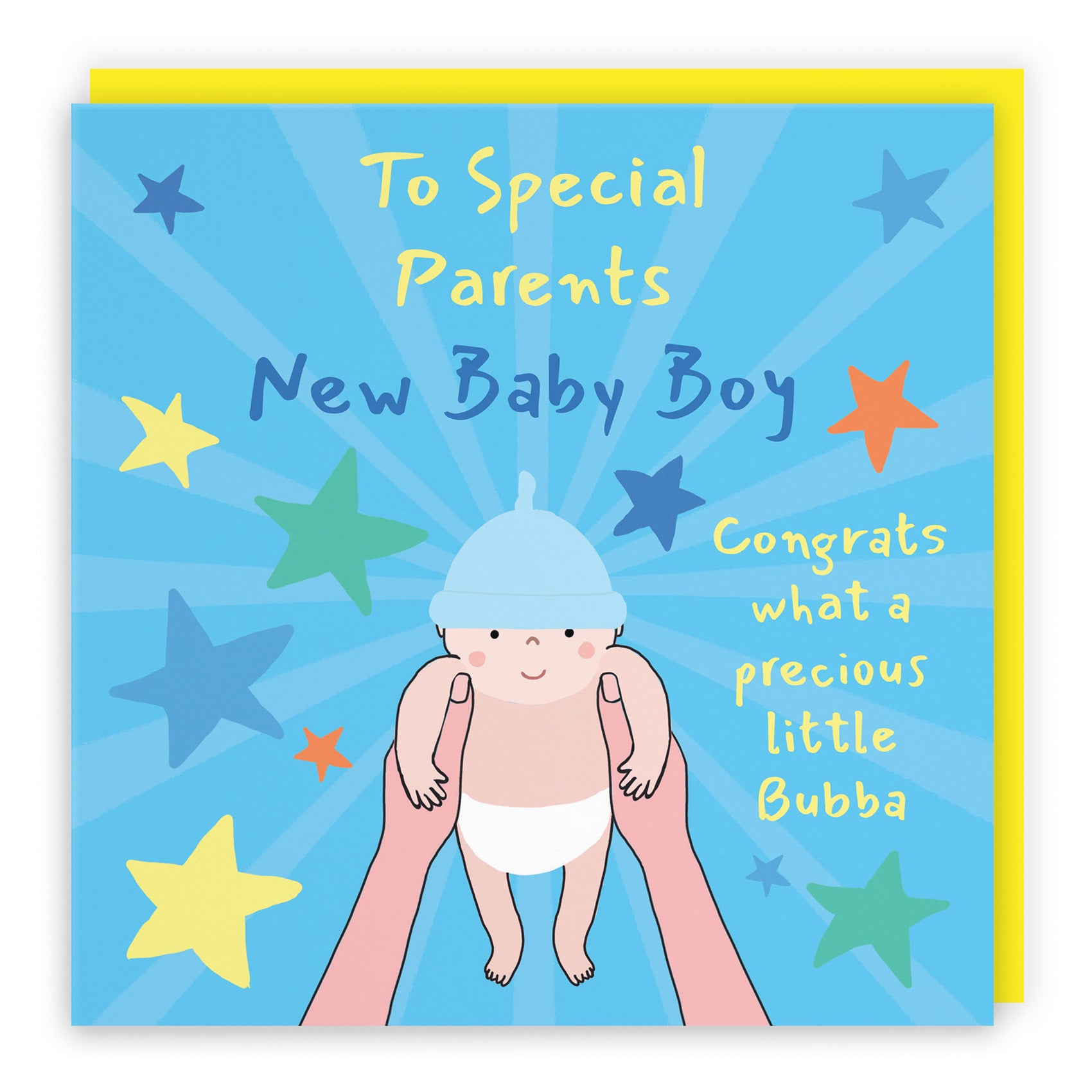 New Baby Boy Congratulations Card For Parents Bundle Of Joy Laugh Out Loud - Default Title (GK00750)