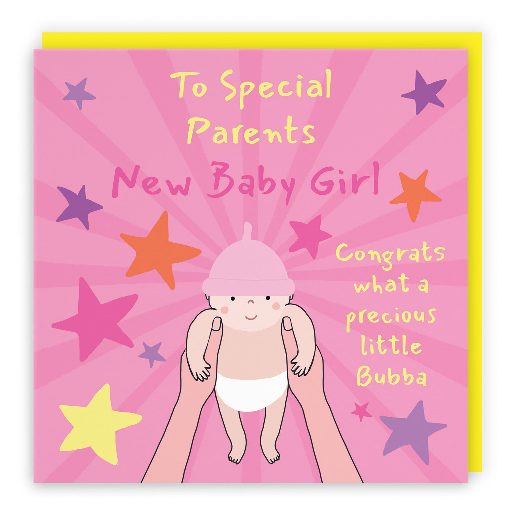 New Baby Girl Congratulations Card For Parents Bundle Of Joy Laugh Out Loud - Default Title (GK00751)
