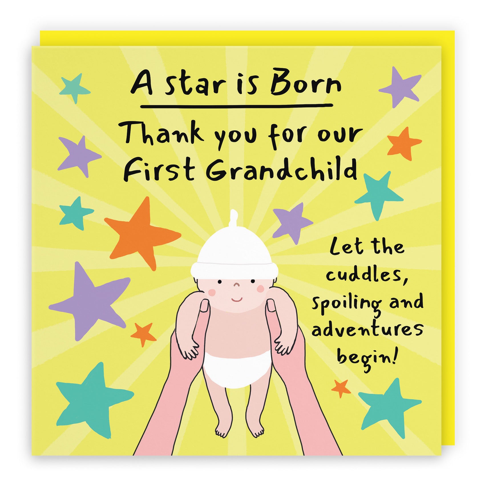 Thank You First Grandchild New Baby Congratulations Card Bundle Of Joy Laugh Out Loud - Default Title (GK00760)
