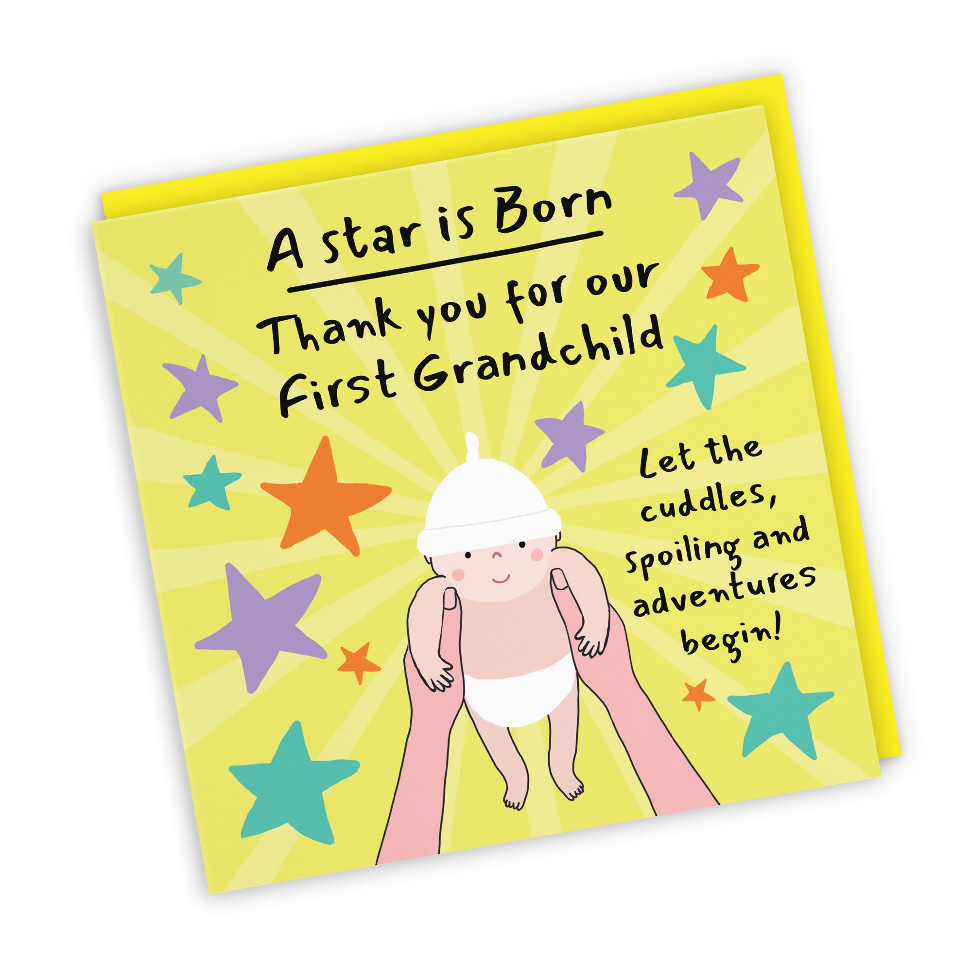 Thank You First Grandchild New Baby Congratulations Card Bundle Of Joy Laugh Out Loud - Default Title (GK00760)