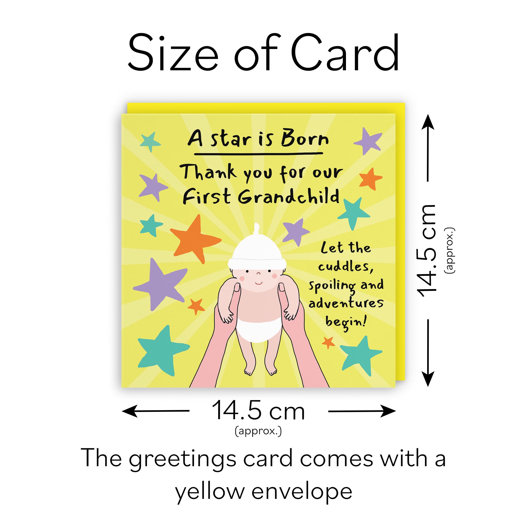 Thank You First Grandchild New Baby Congratulations Card Bundle Of Joy Laugh Out Loud - Default Title (GK00760)