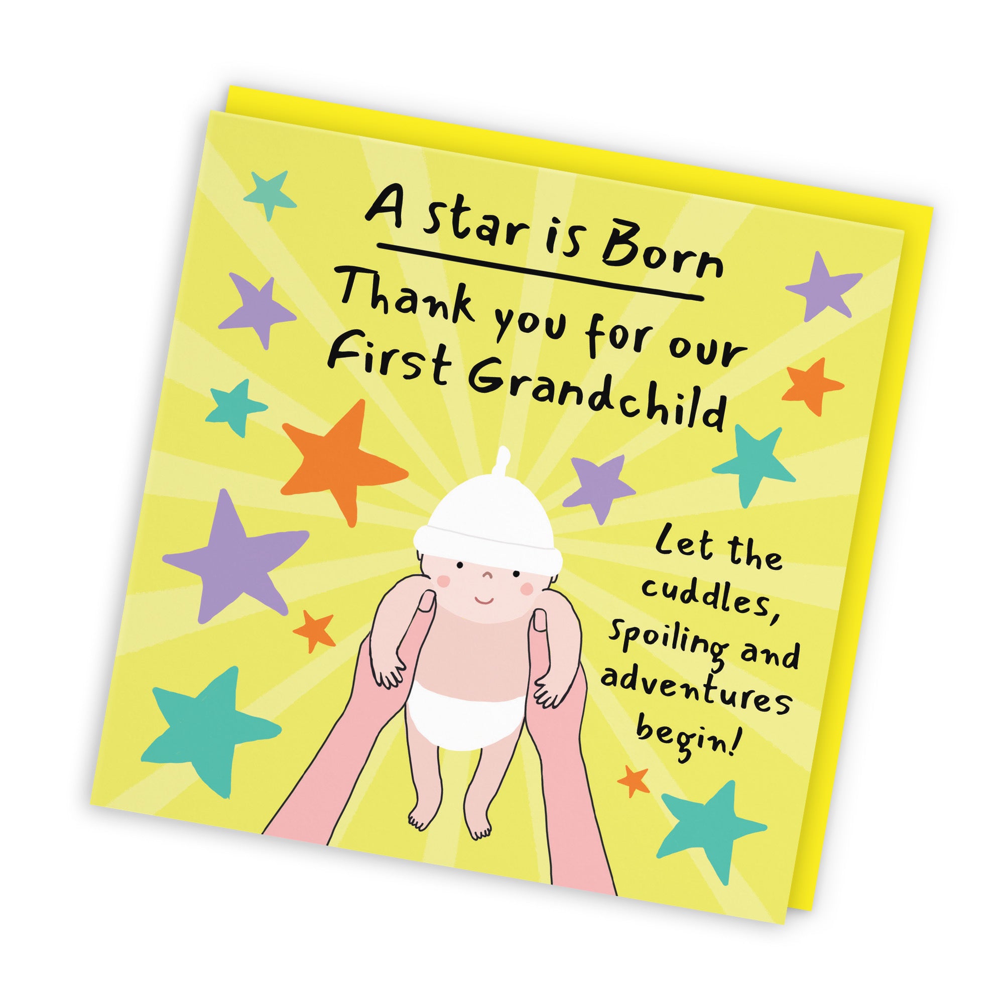 Thank You First Grandchild New Baby Congratulations Card Bundle Of Joy Laugh Out Loud - Default Title (GK00760)