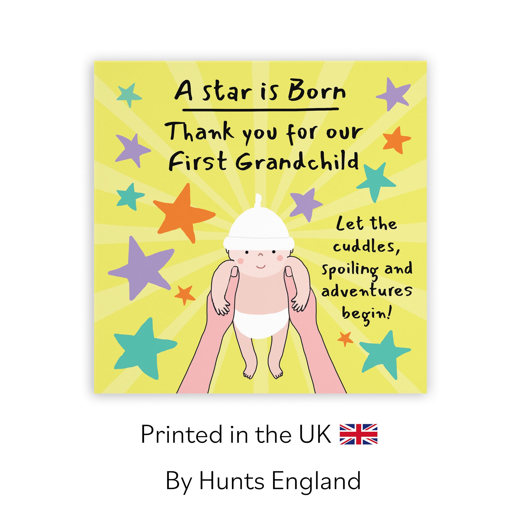 Thank You First Grandchild New Baby Congratulations Card Bundle Of Joy Laugh Out Loud - Default Title (GK00760)