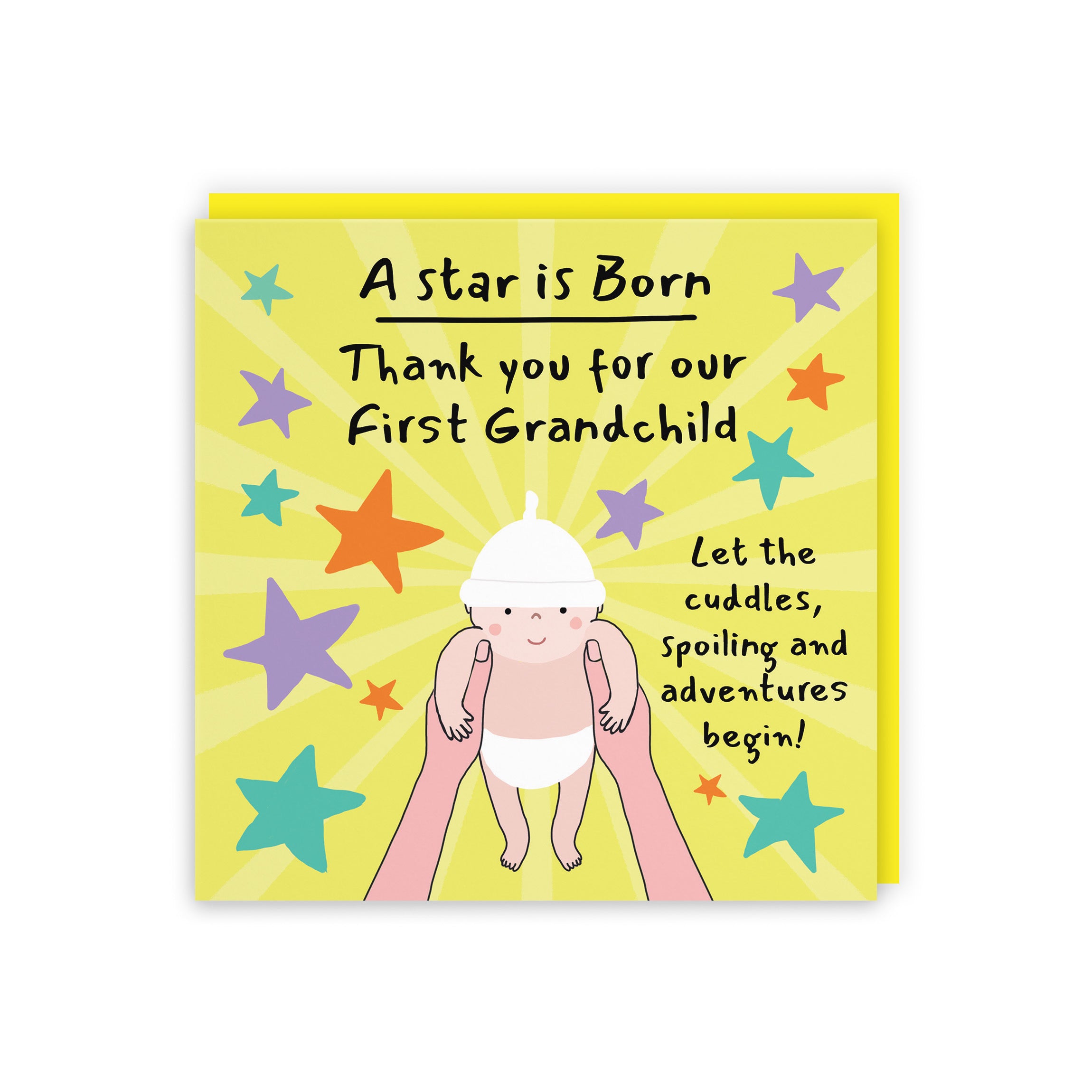 Thank You First Grandchild New Baby Congratulations Card Bundle Of Joy Laugh Out Loud - Default Title (GK00760)