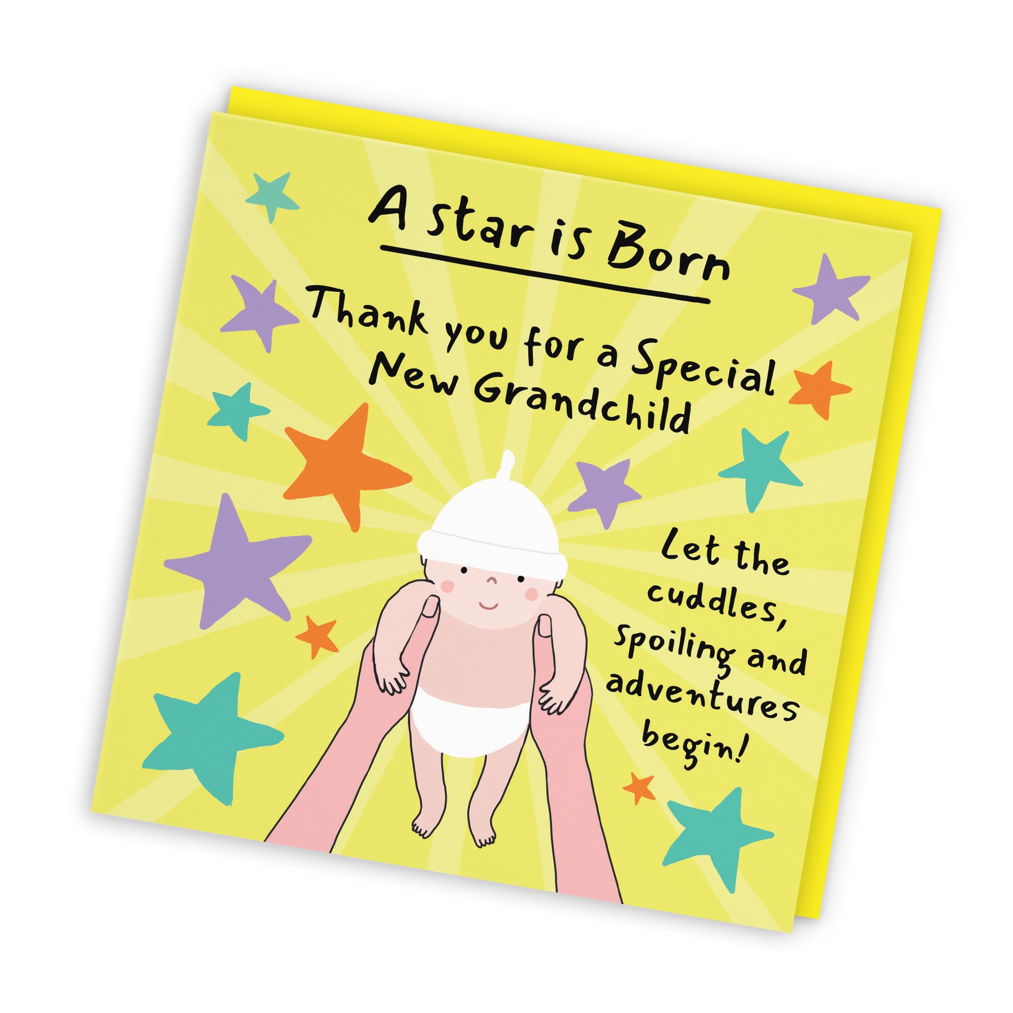 Thank You New Grandchild New Baby Congratulations Card Bundle Of Joy Laugh Out Loud - Default Title (GK00767)