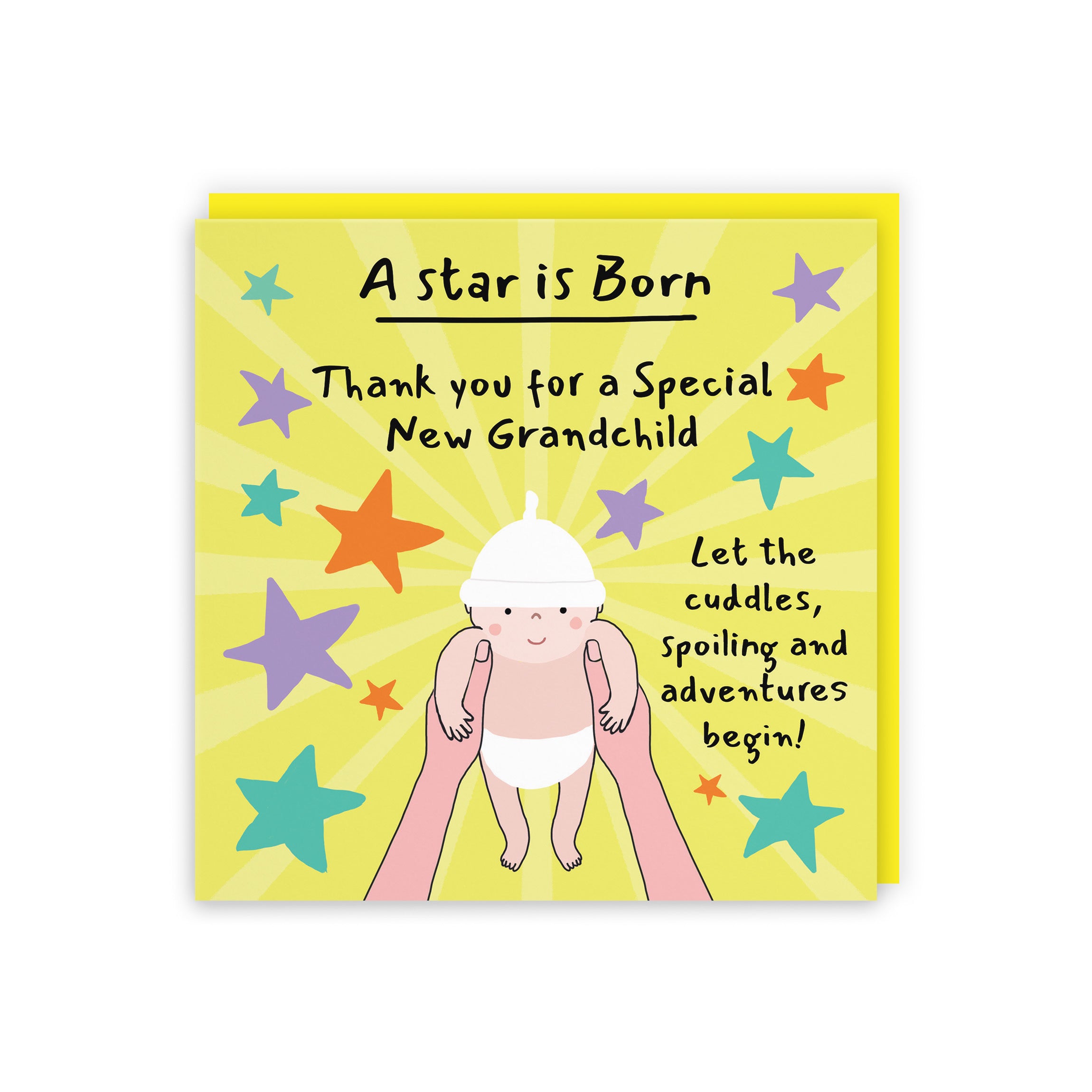 Thank You New Grandchild New Baby Congratulations Card Bundle Of Joy Laugh Out Loud - Default Title (GK00767)