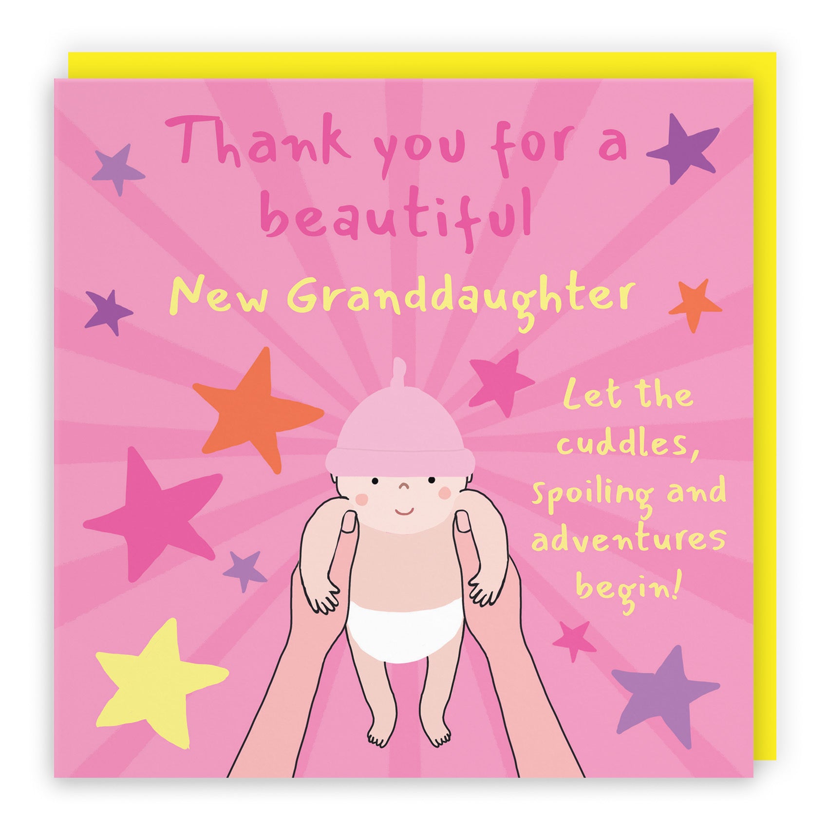Thank You New Granddaughter New Baby Girl Congratulations Card Bundle Of Joy Laugh Out Loud - Default Title (GK00768)