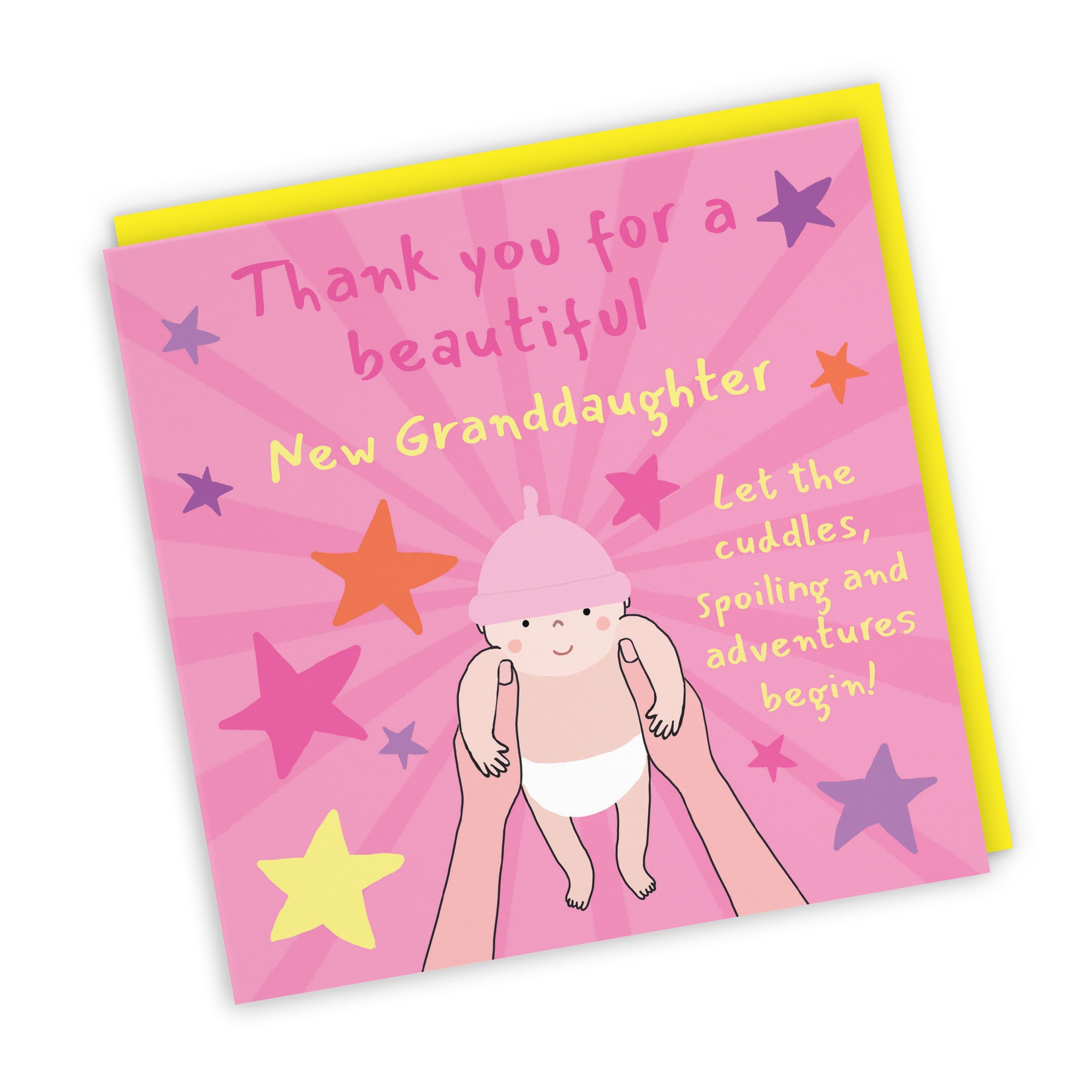 Thank You New Granddaughter New Baby Girl Congratulations Card Bundle Of Joy Laugh Out Loud - Default Title (GK00768)