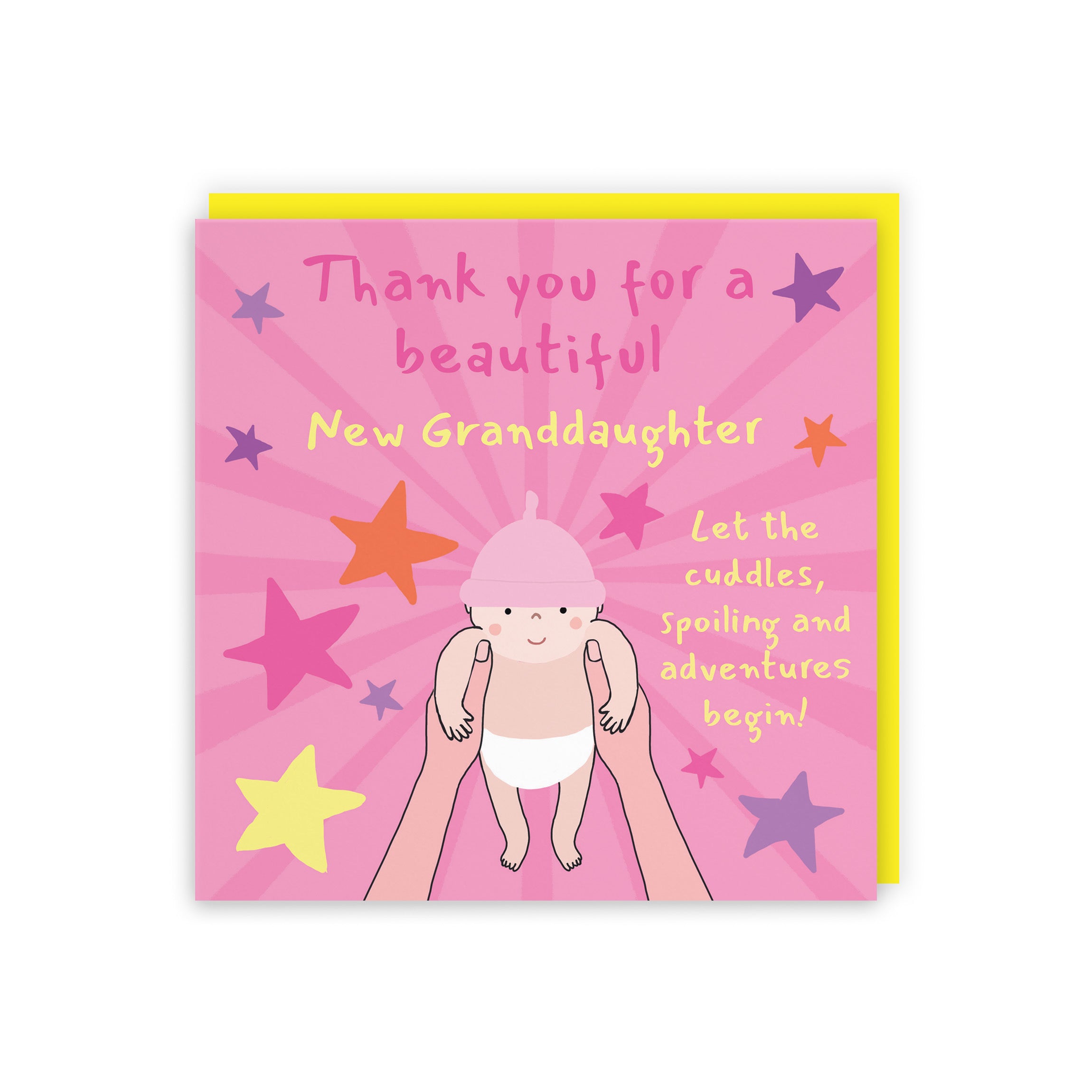 Thank You New Granddaughter New Baby Girl Congratulations Card Bundle Of Joy Laugh Out Loud - Default Title (GK00768)