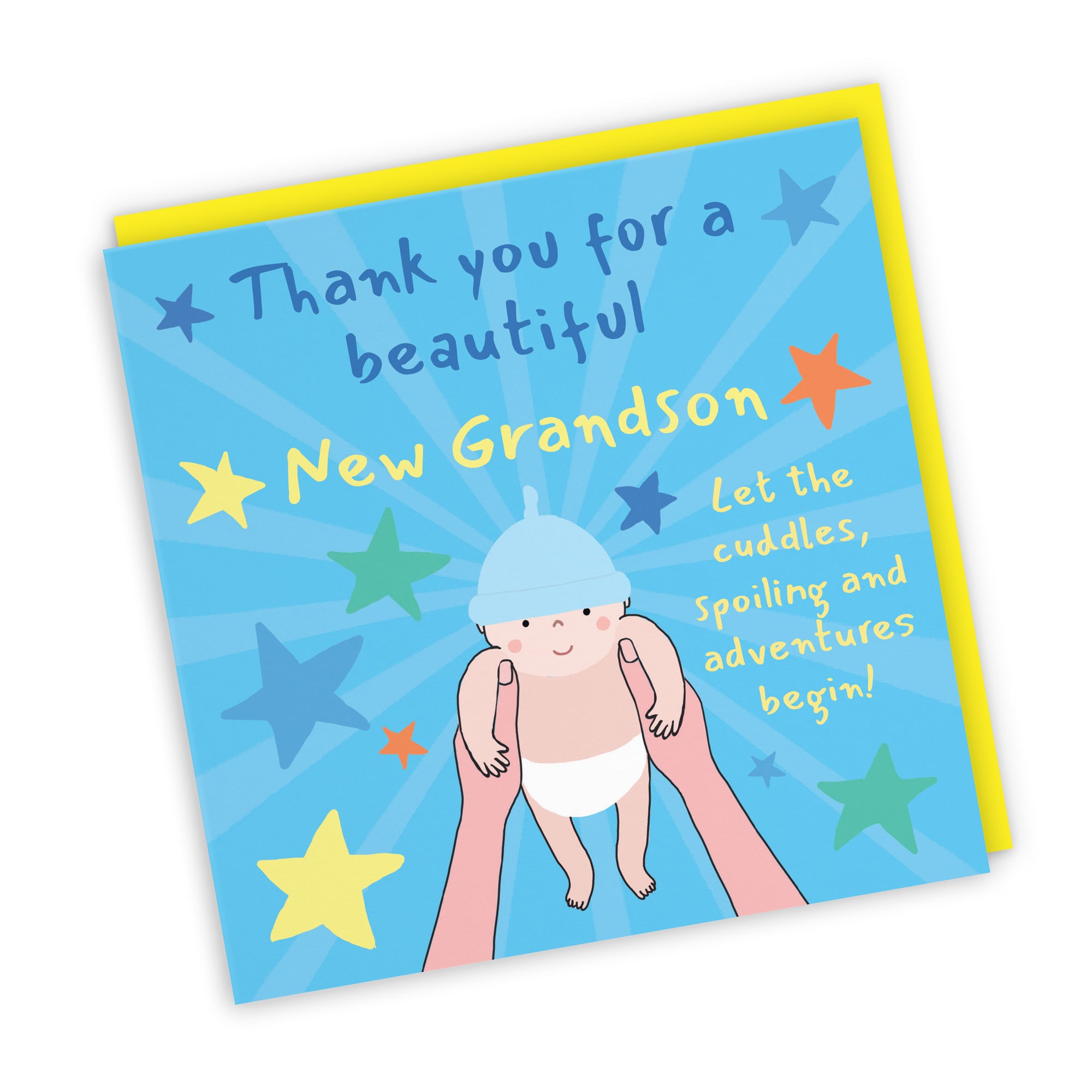 Thank You New Grandson New Baby Boy Congratulations Card Bundle Of Joy Laugh Out Loud - Default Title (GK00769)