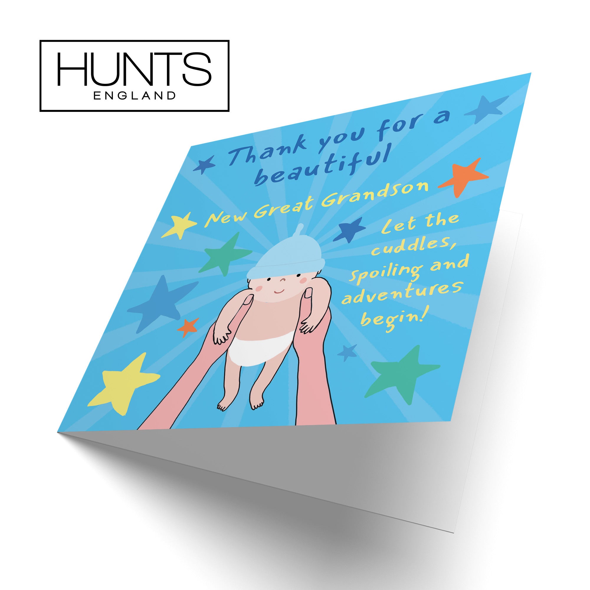 Thank You New Great Grandson New Baby Boy Congratulations Card Bundle Of Joy Laugh Out Loud - Default Title (GK00770)