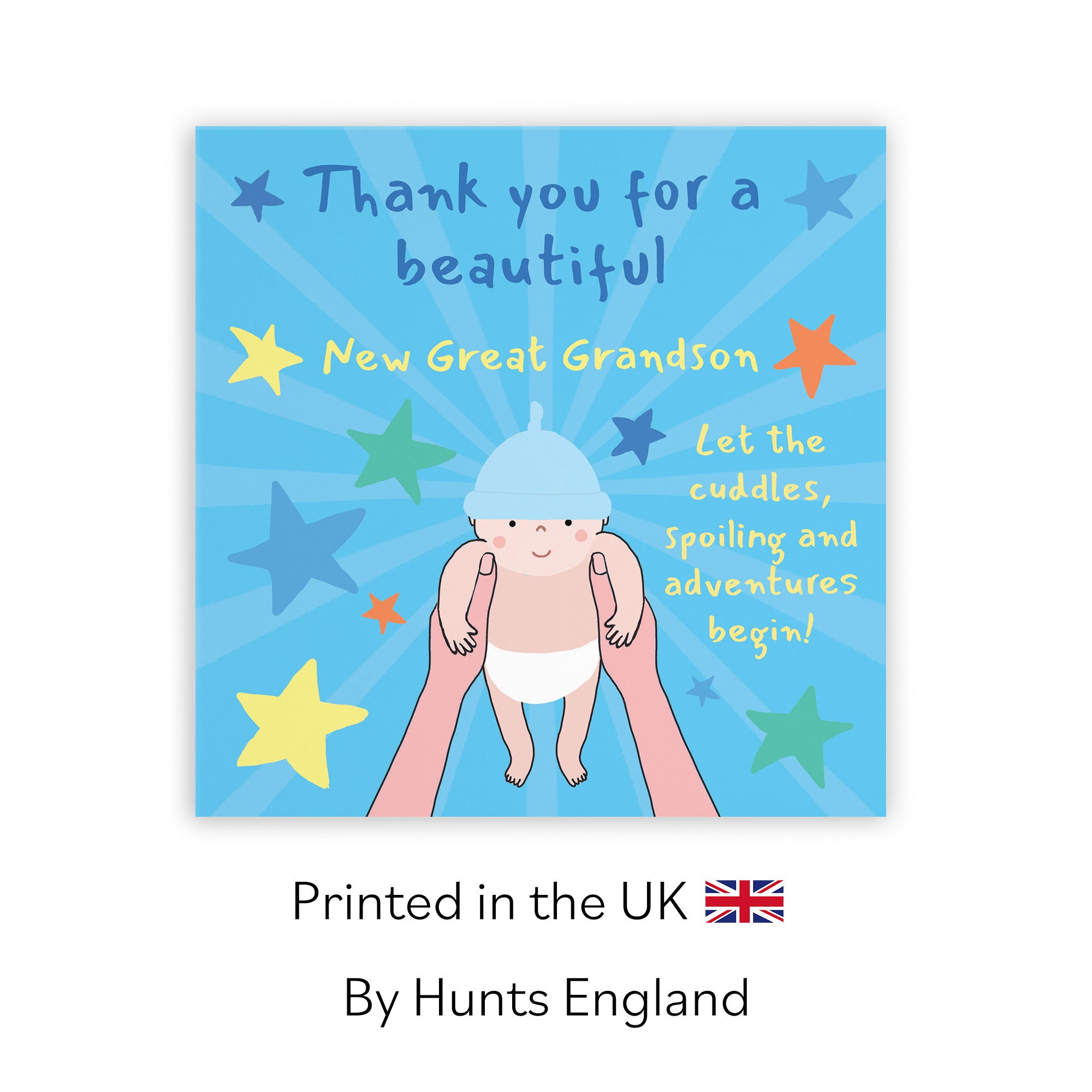 Thank You New Great Grandson New Baby Boy Congratulations Card Bundle Of Joy Laugh Out Loud - Default Title (GK00770)