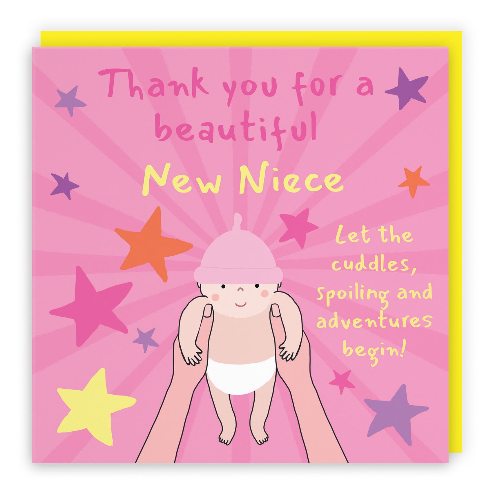 Thank You New Niece New Baby Girl Congratulations Card Bundle Of Joy Laugh Out Loud - Default Title (GK00772)