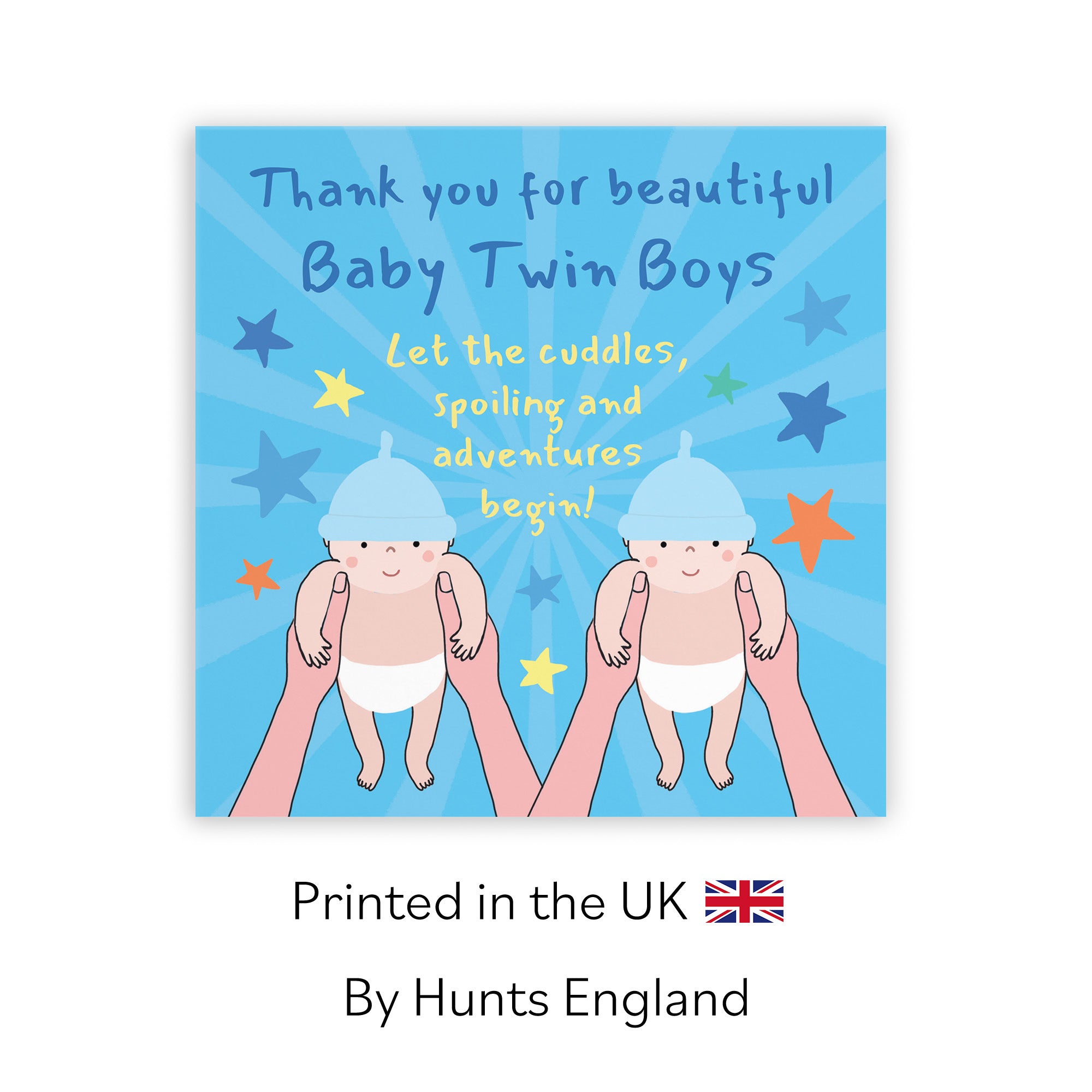 Thank You New Twin Boys New Baby Boys Congratulations Card Bundle Of Joy Laugh Out Loud - Default Title (GK00773)