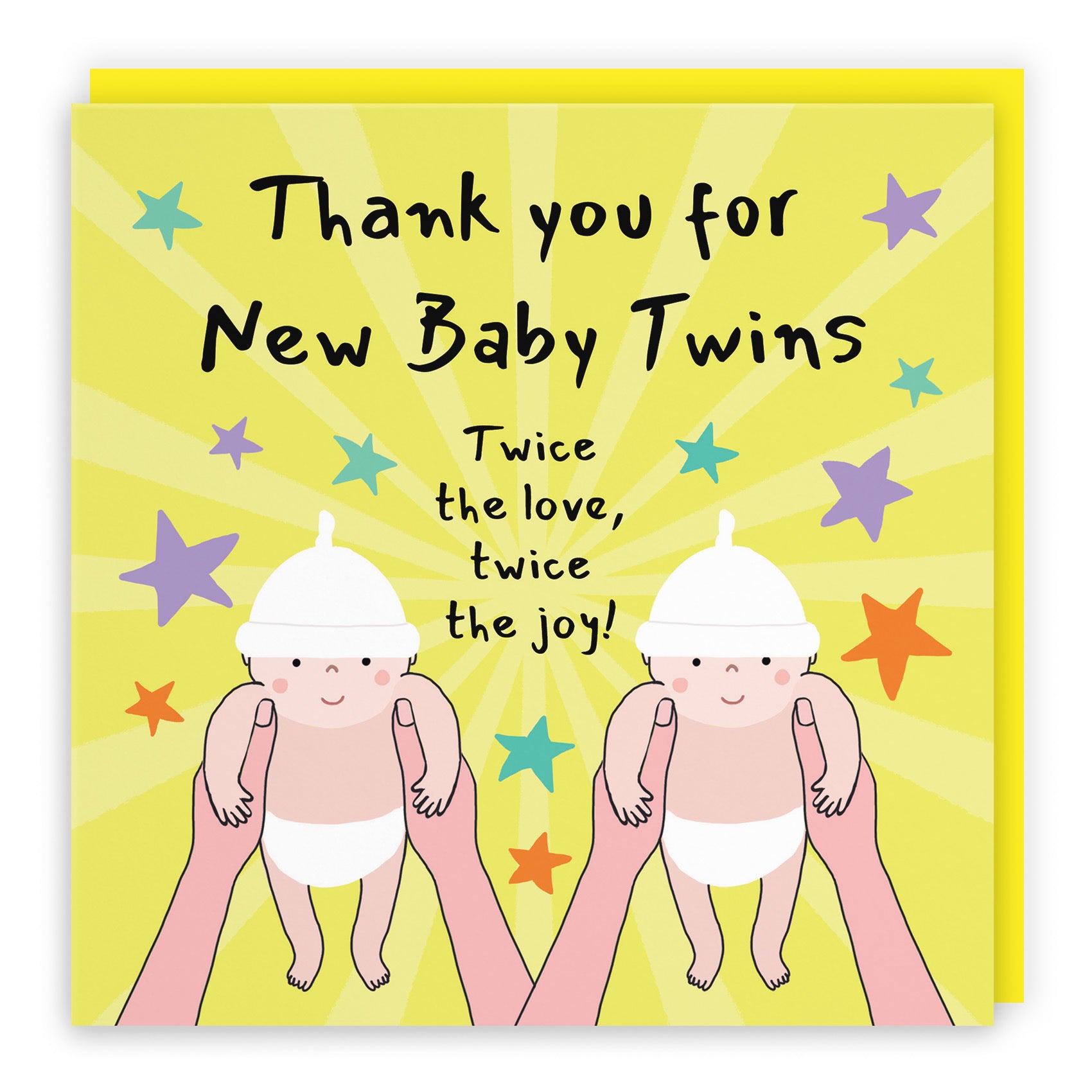 Thank You New Twins New Baby Congratulations Card Bundle Of Joy Laugh Out Loud - Default Title (GK00775)
